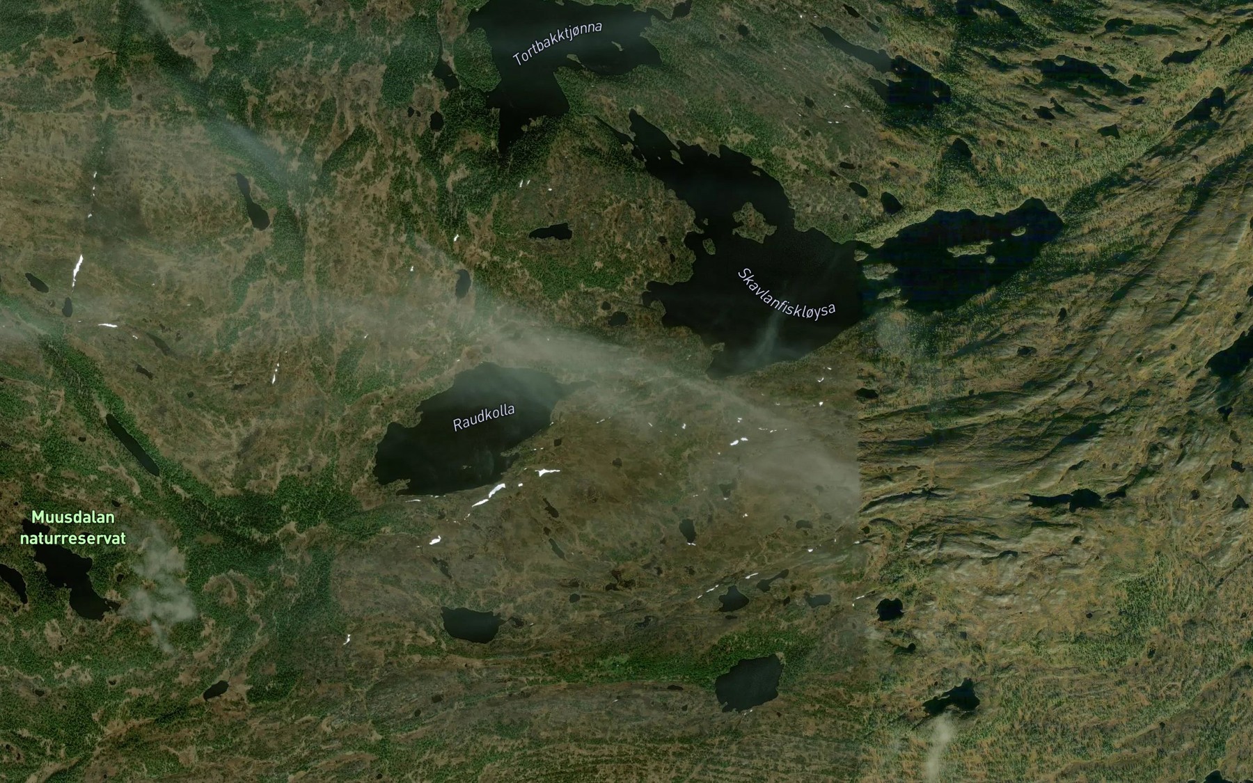 Satellite map of the Raudkollbekken