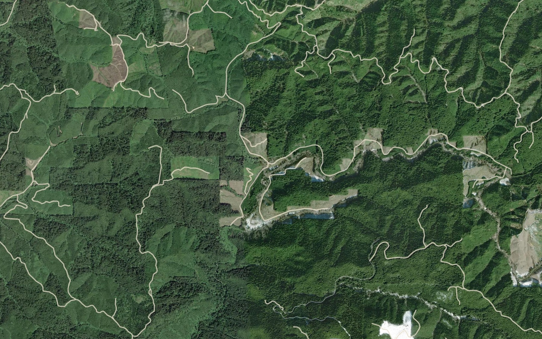 Satellite map of the Jump Creek