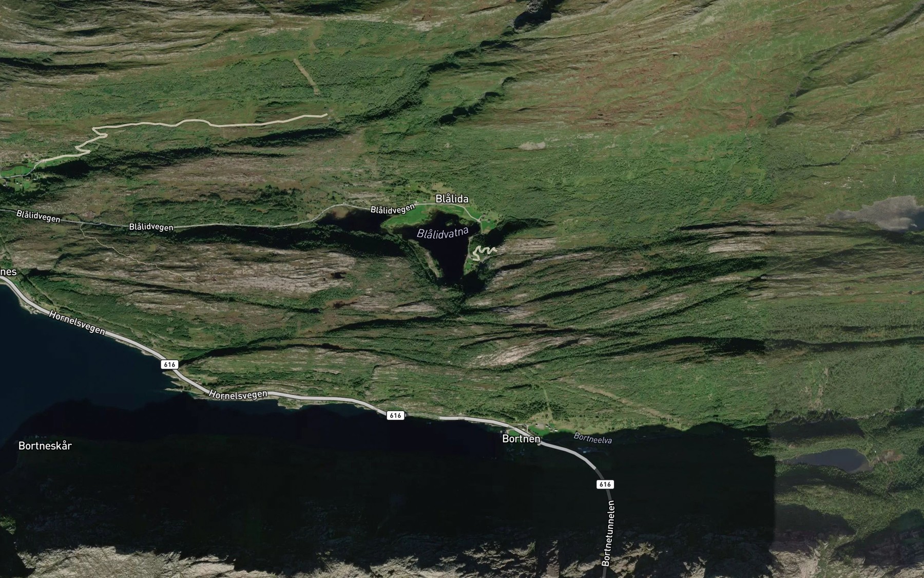 Satellite map of the Fossen