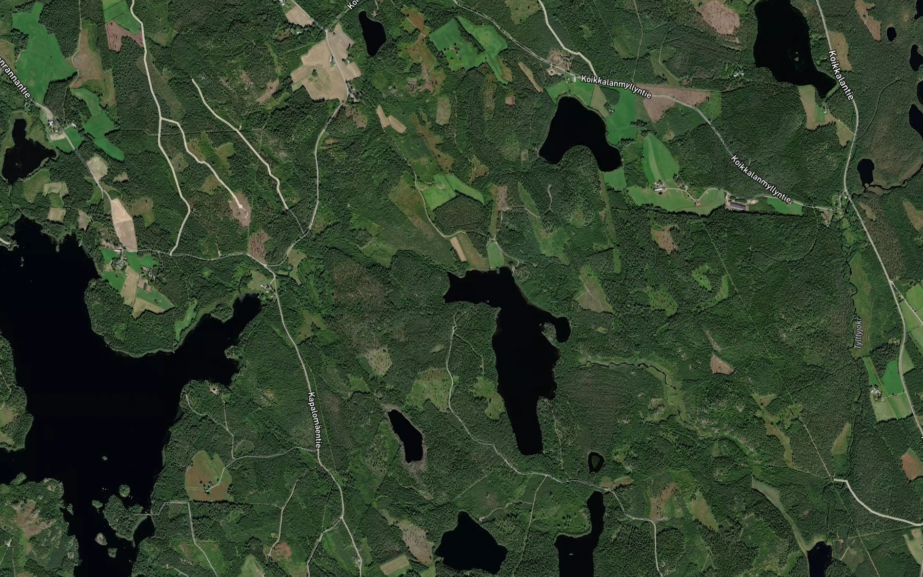 Satellite map of the Mustalahti