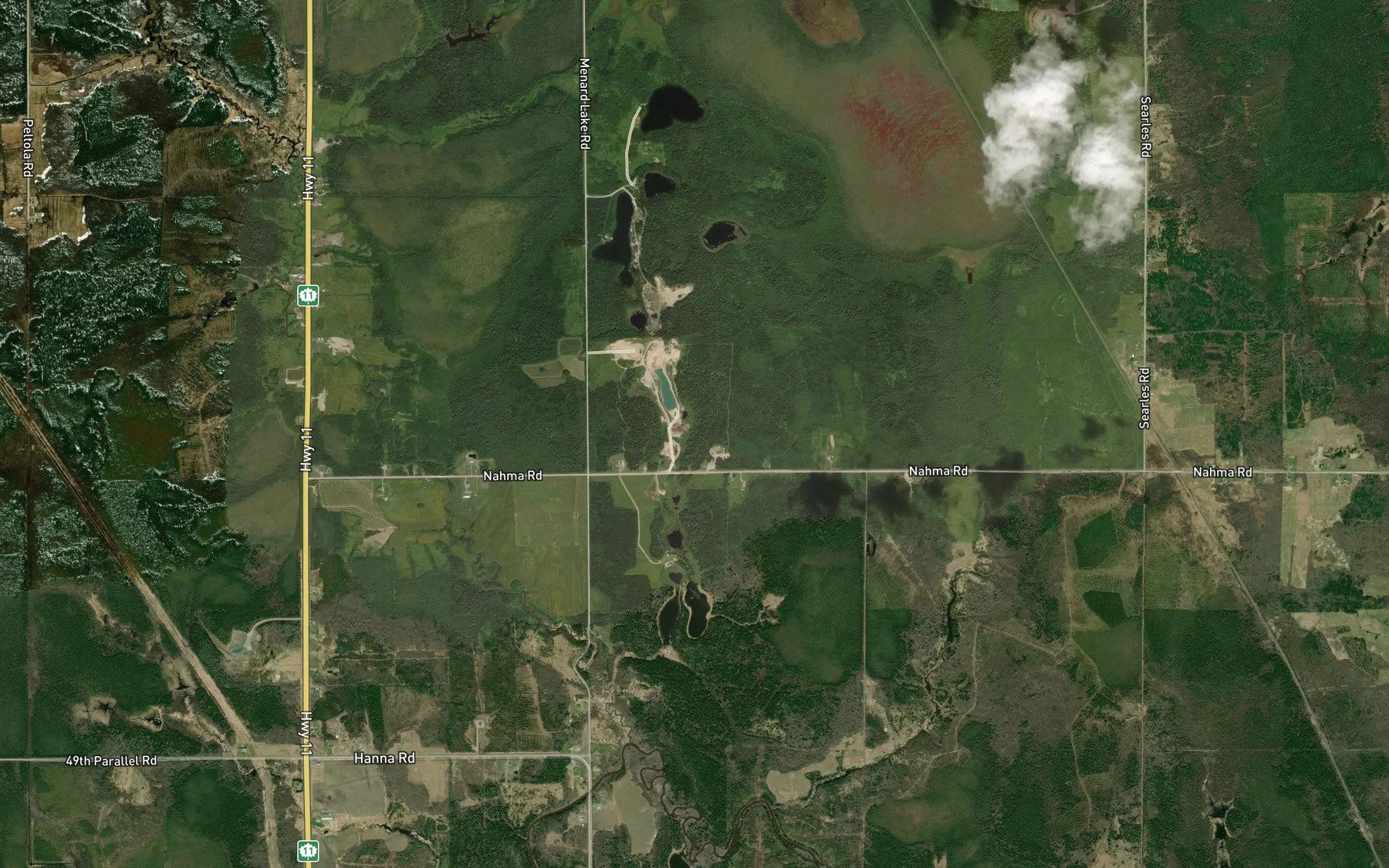 Satellite map of the Lac Menard