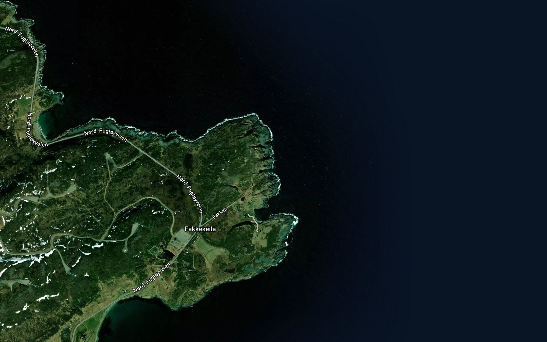 Satellite map of the Smorbakkeila