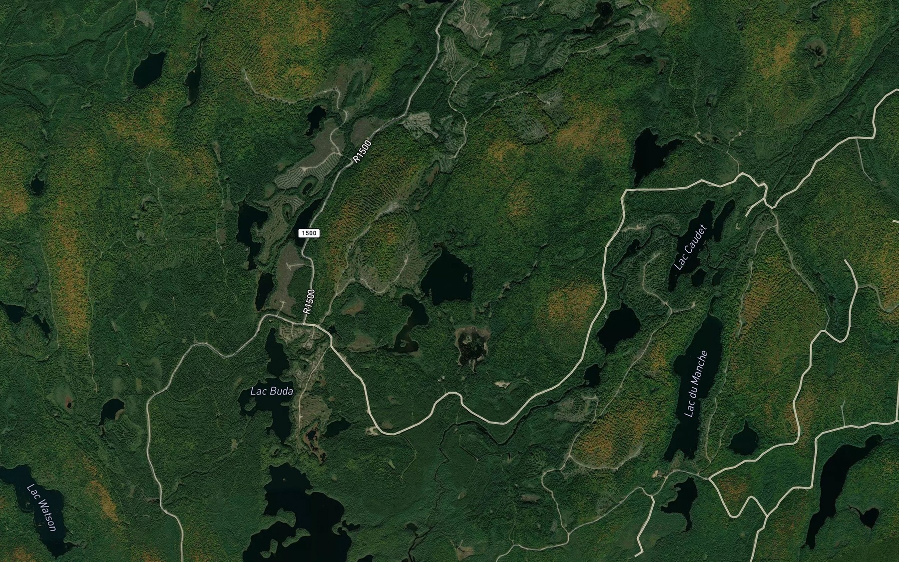 Satellite map of the Lac Lacasse