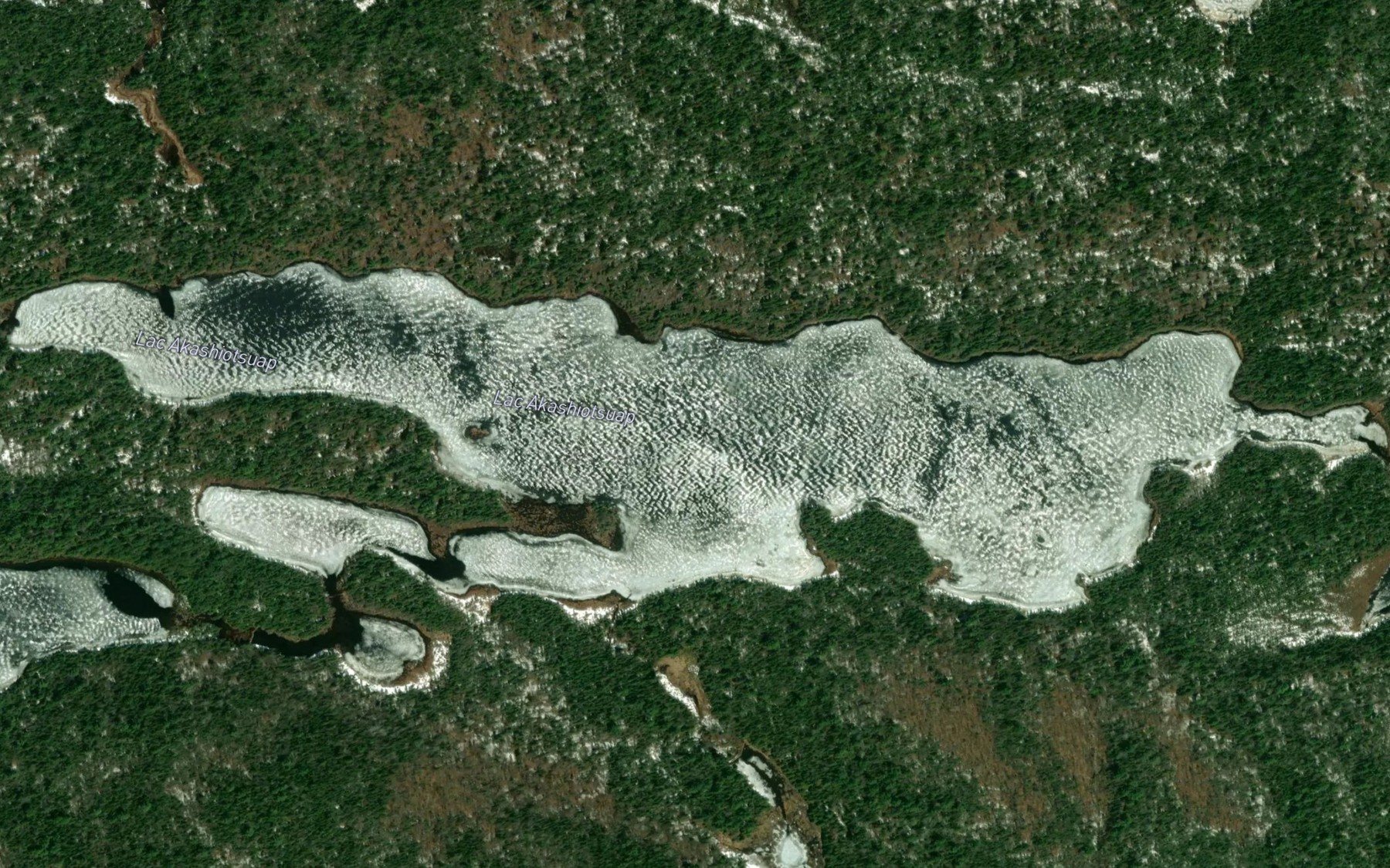 Satellite map of the Lac Akashiotsuap