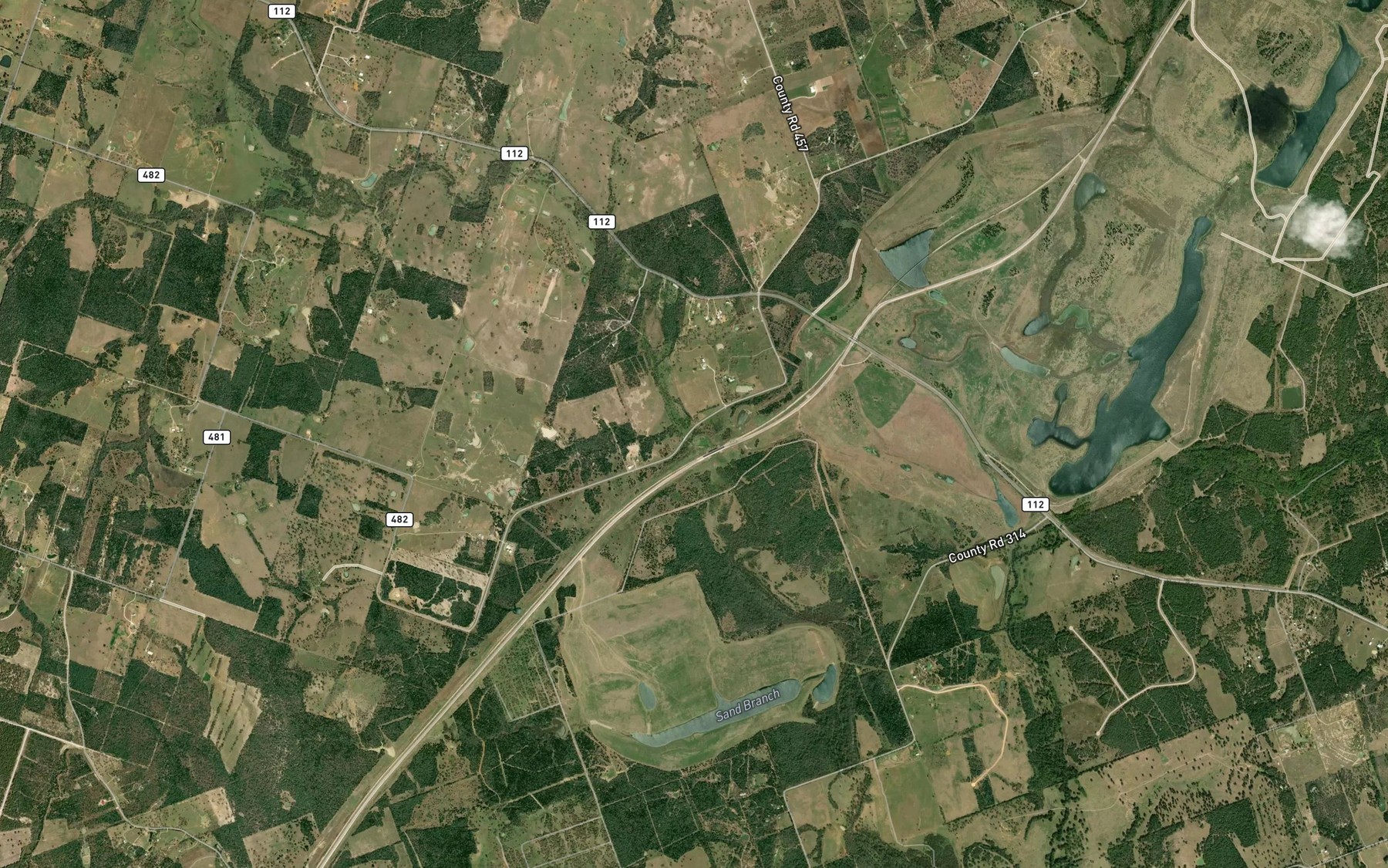 Satellite map of the Slaughter Branch