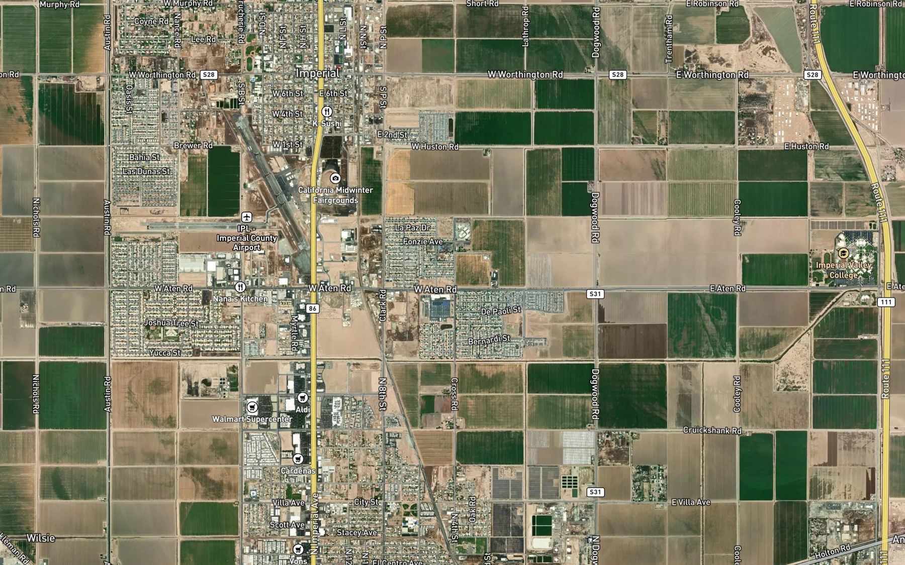 Satellite map of the Date Lateral Six