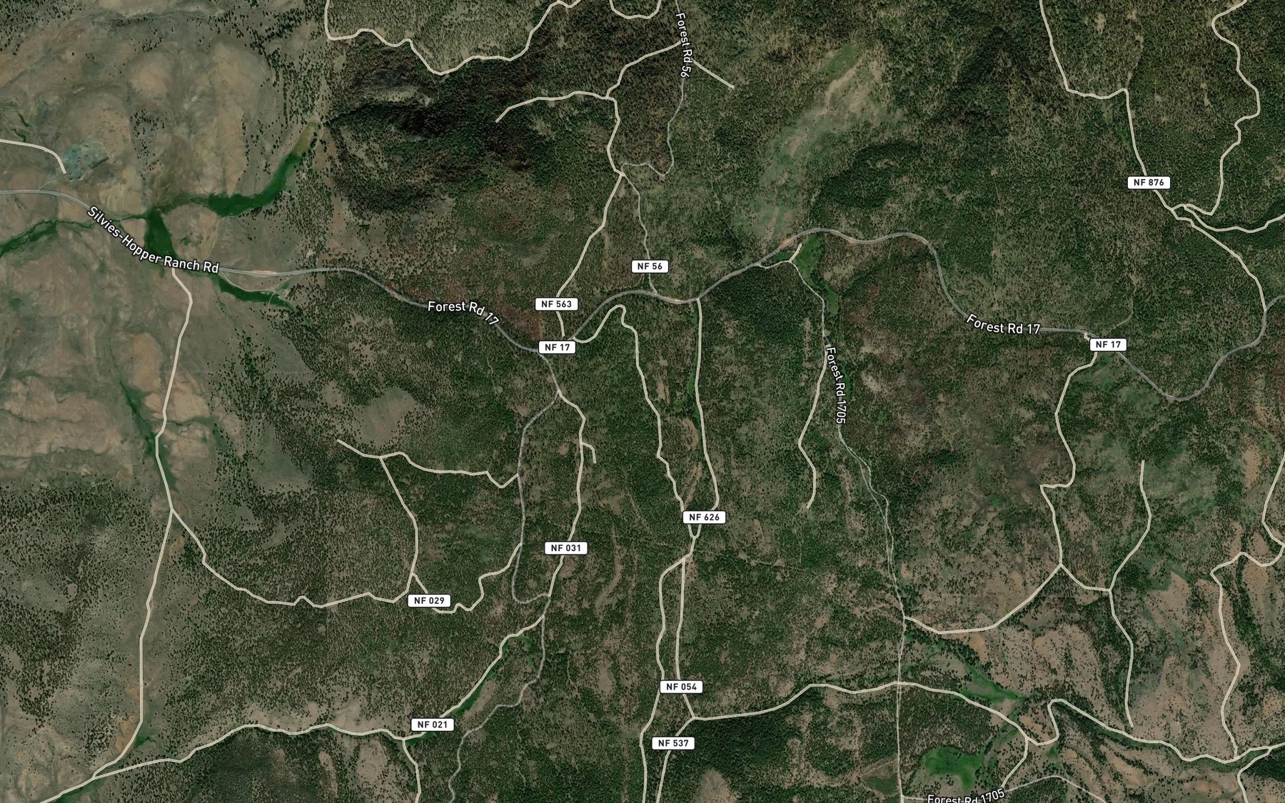 Satellite map of the Rock Springs