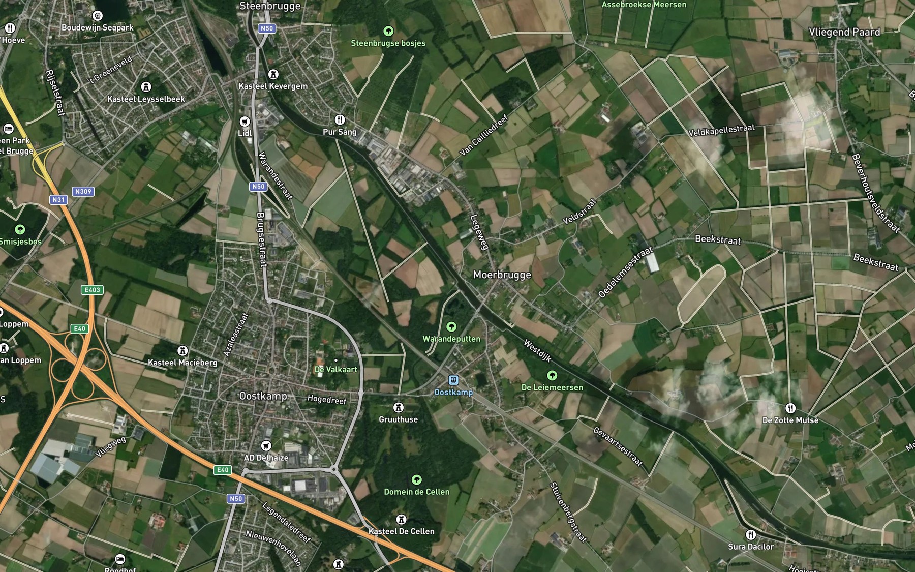 Satellite map of the Rivierbeek