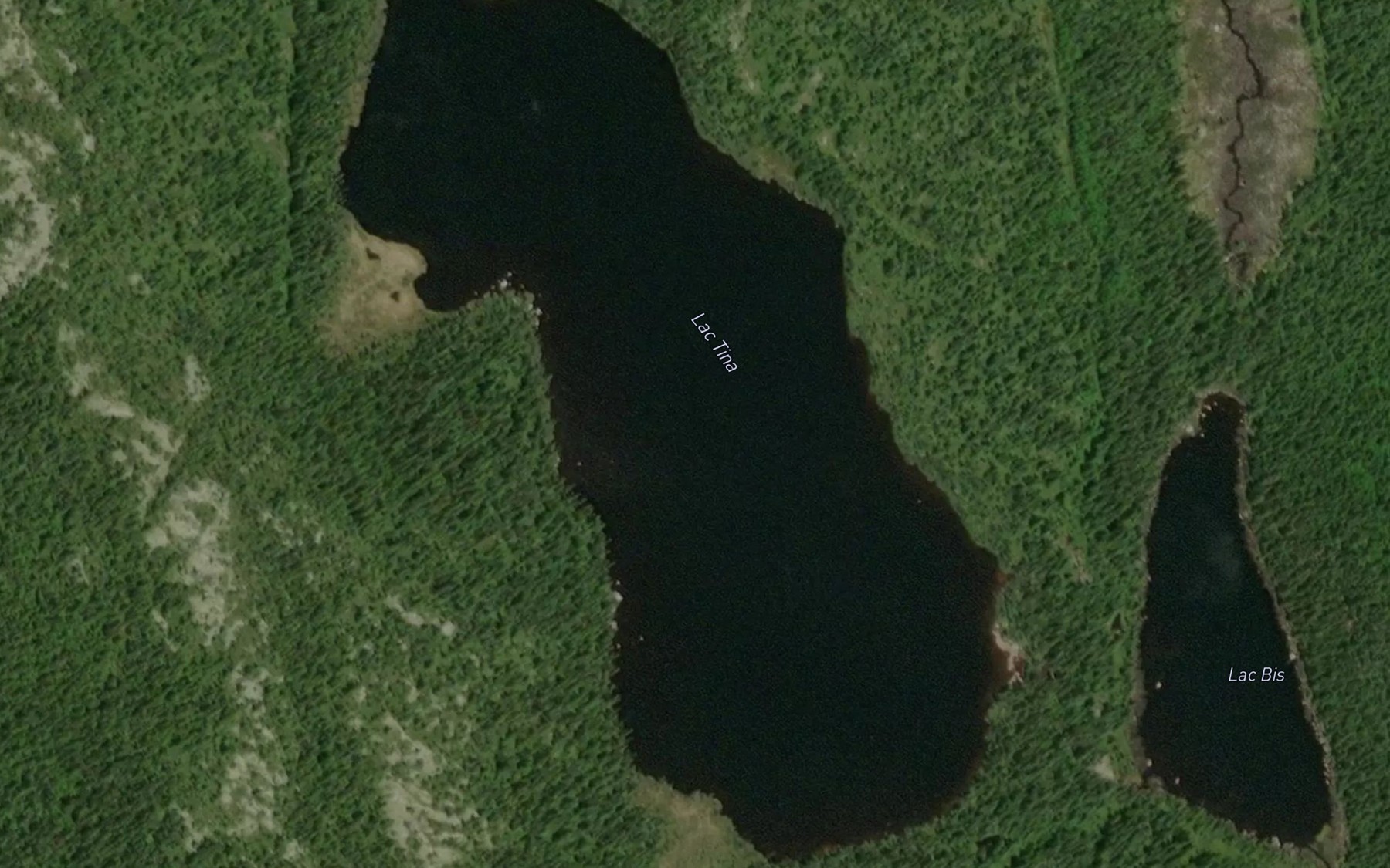 Satellite map of the Lac Tina