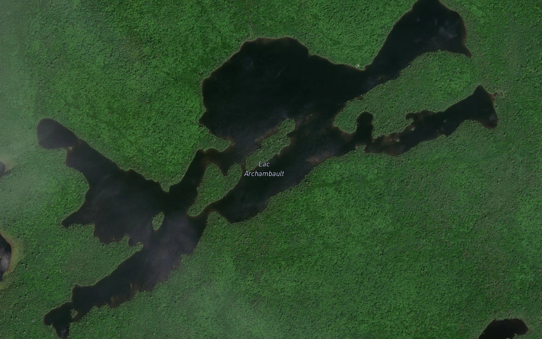 Satellite map of the Lac Archambault