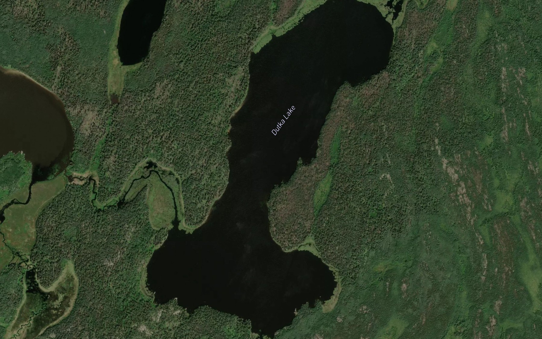 Satellite map of the Dutka Lake