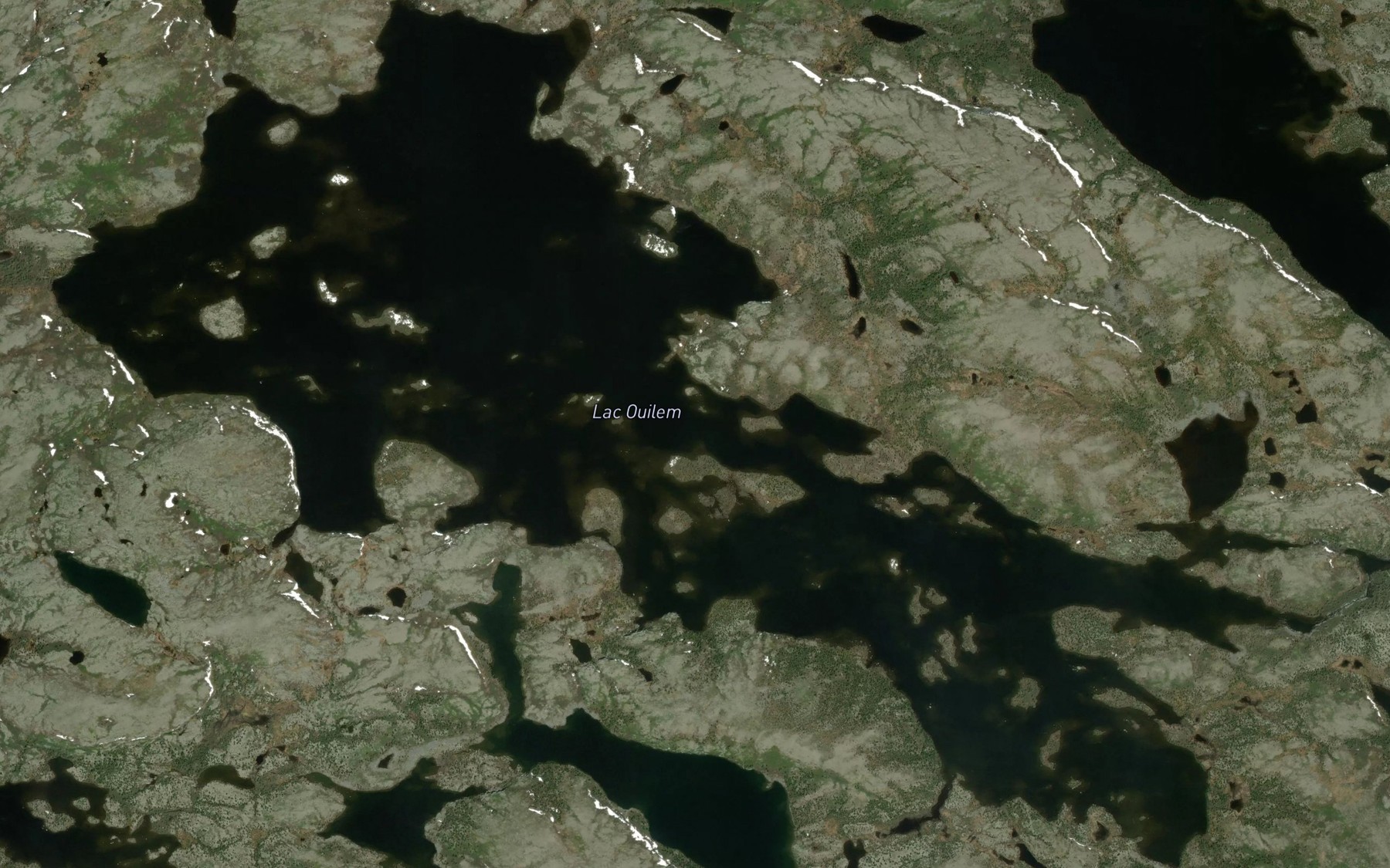 Satellite map of the Lac Ouilem