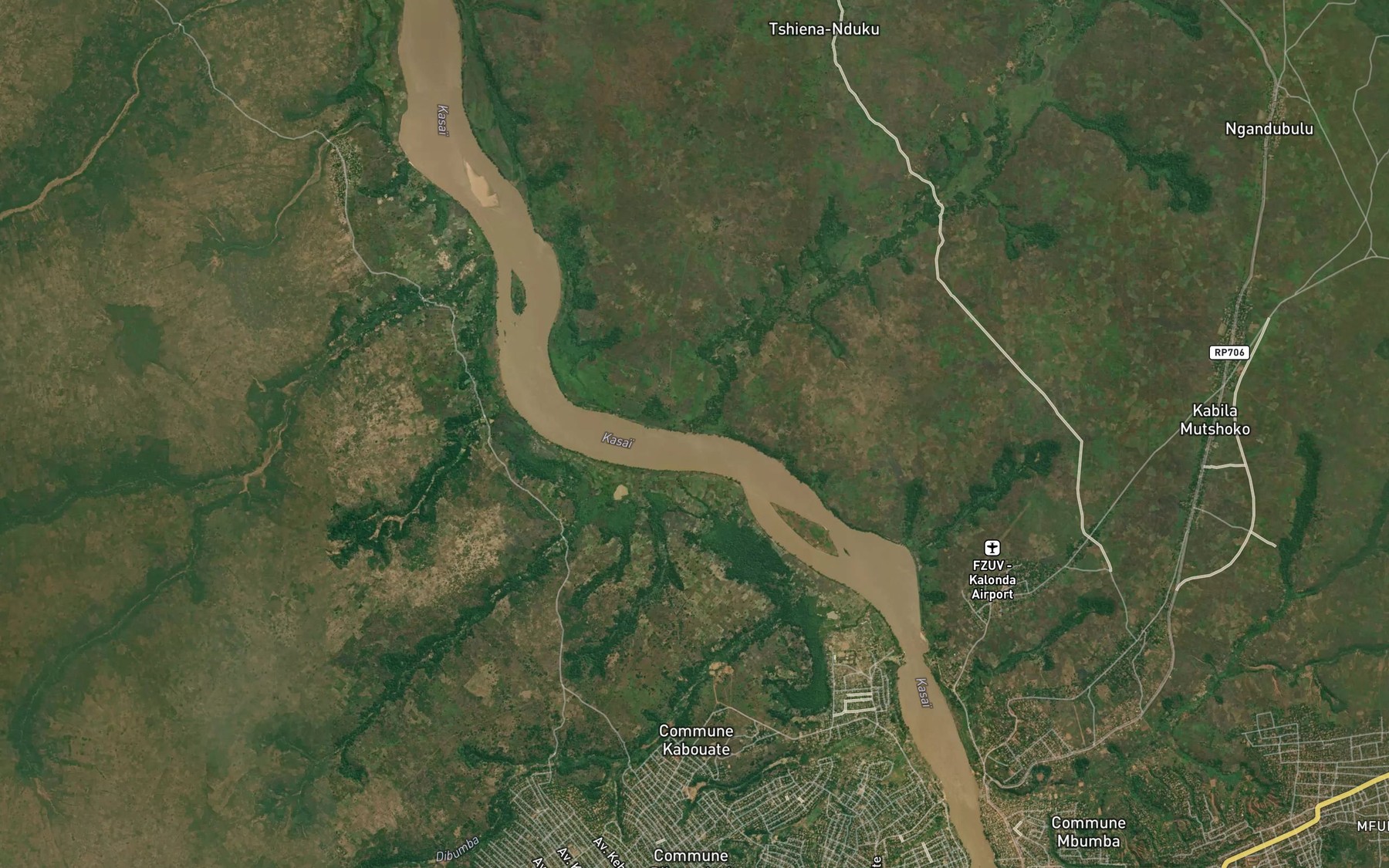 Satellite map of the Tshimbinda