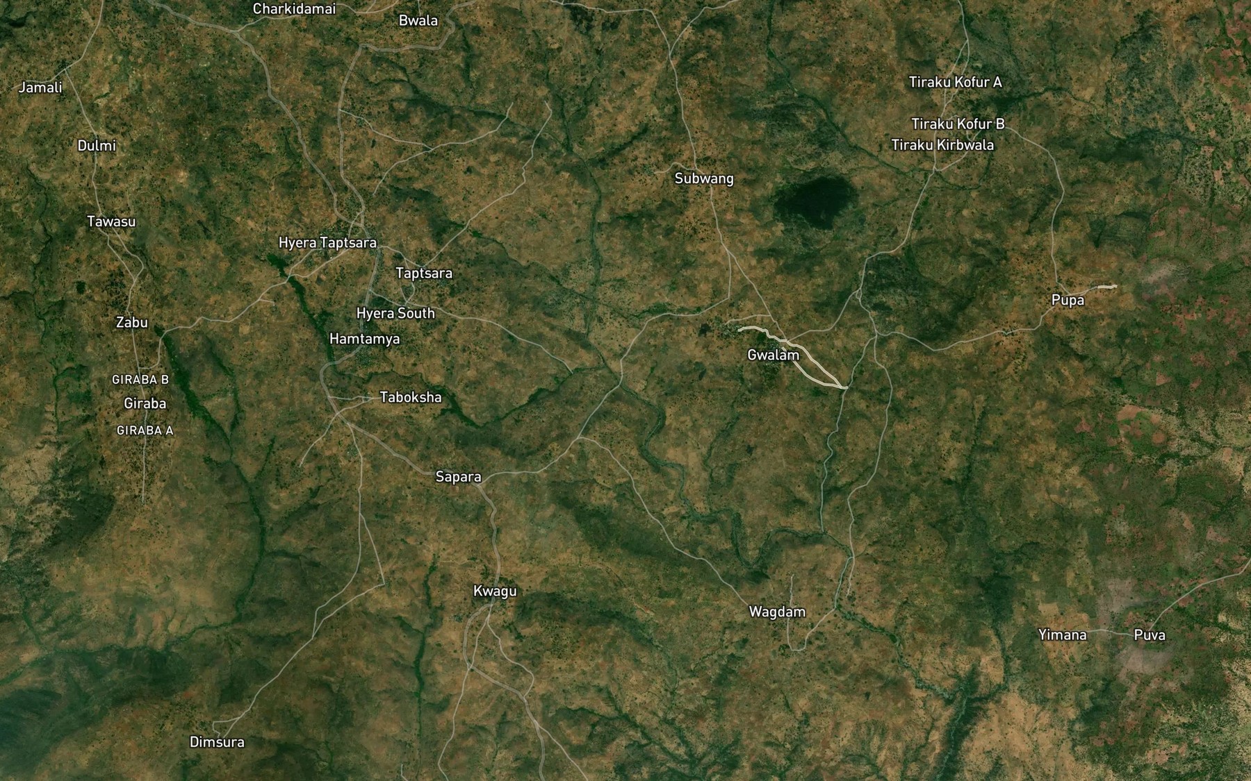 Satellite map of the River Chichio