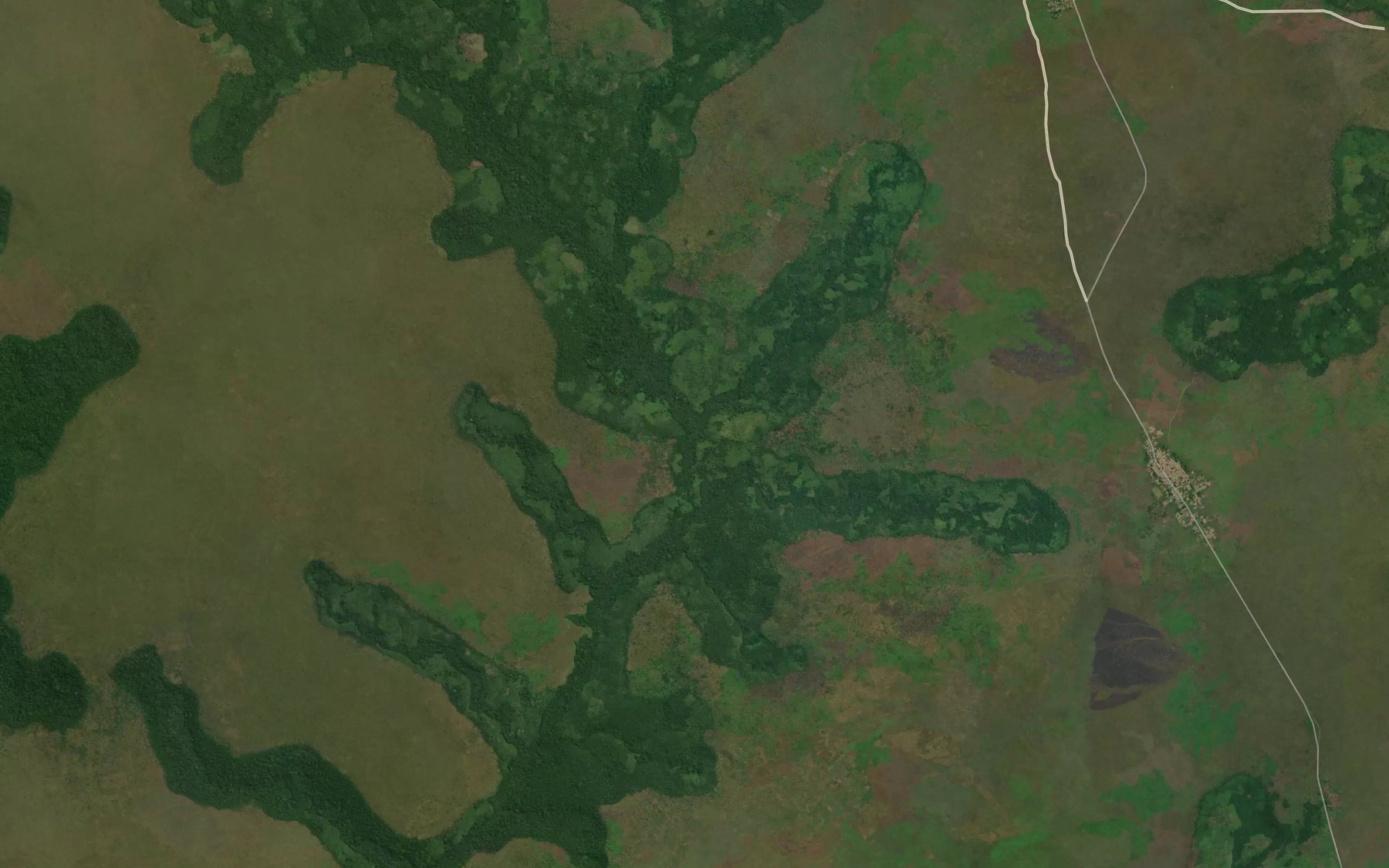 Satellite map of the Mingera