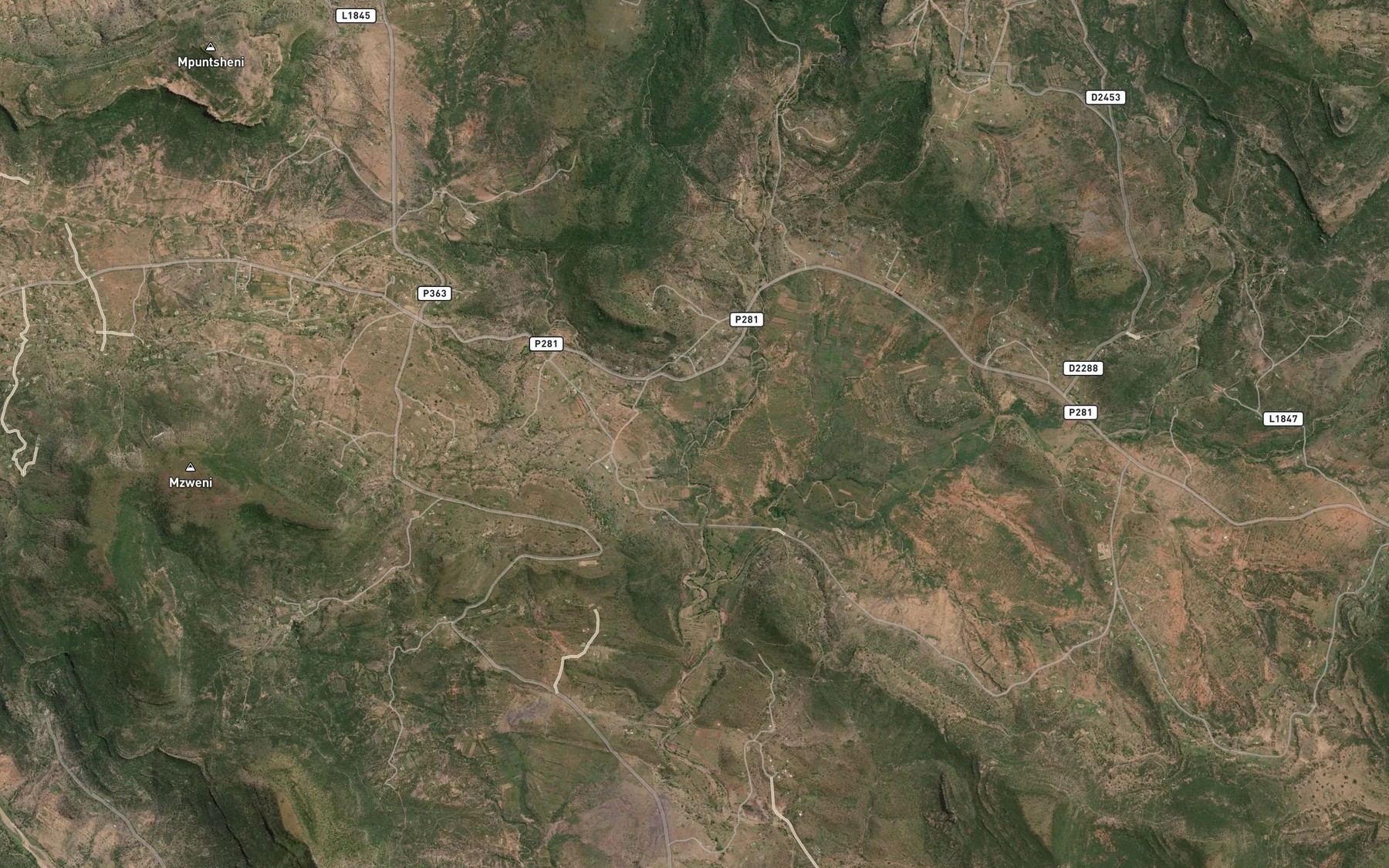 Satellite map of the Ndlozane