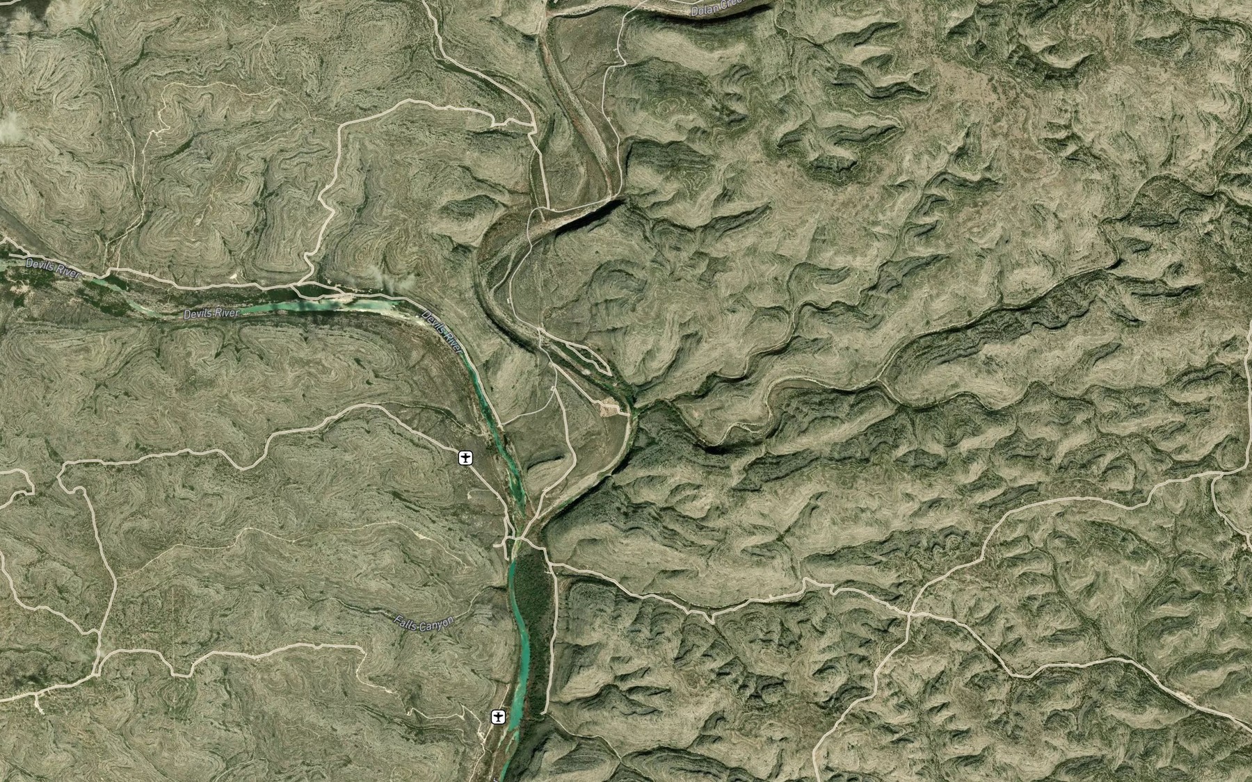 Satellite map of the Dolan Springs
