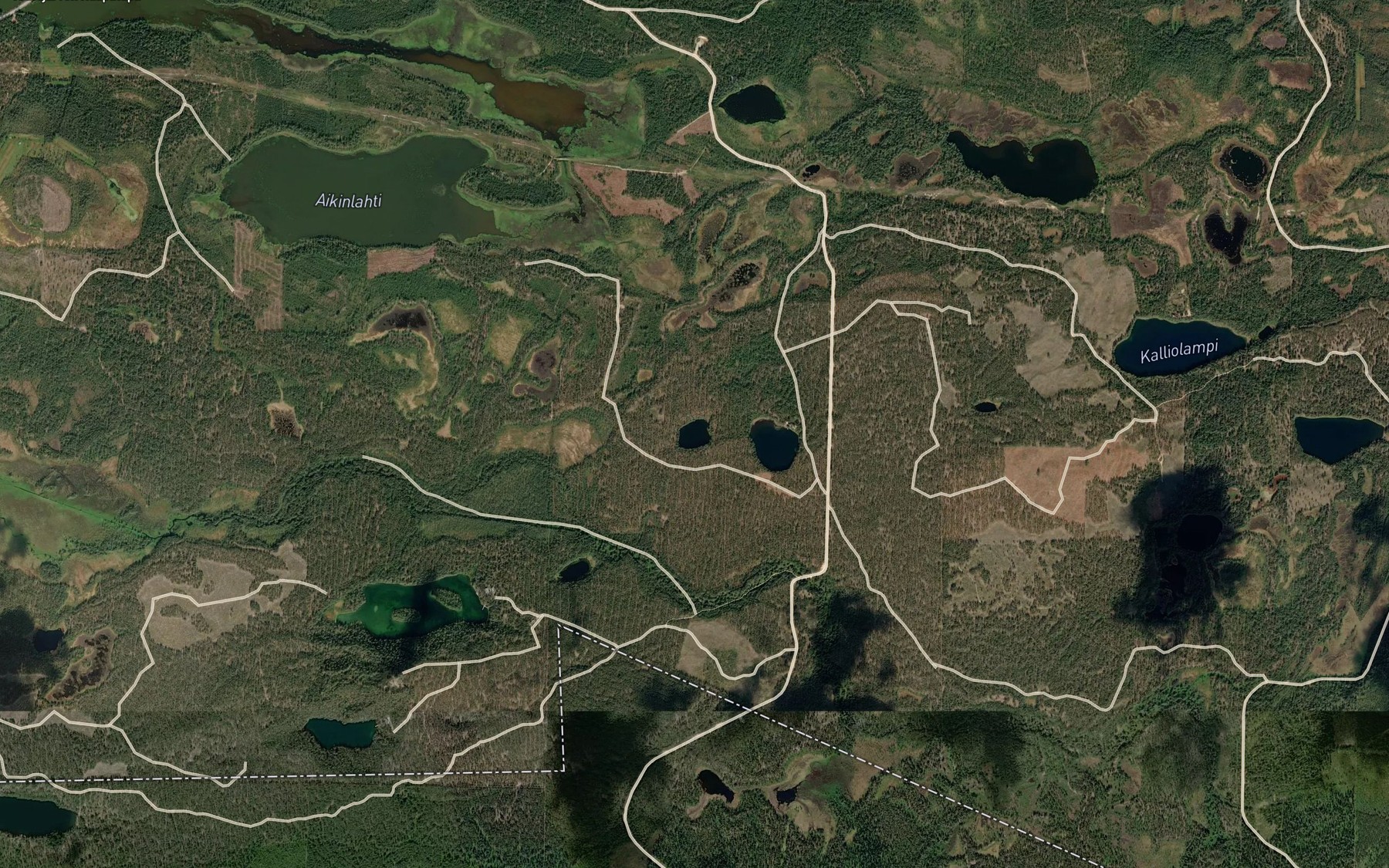 Satellite map of the Pikku Juurikkalampi