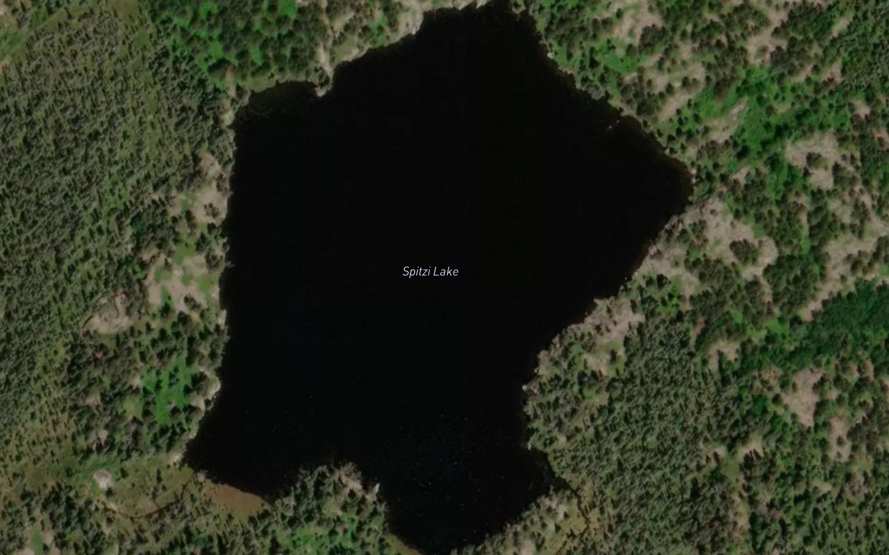 Satellite map of the Spitzi Lake
