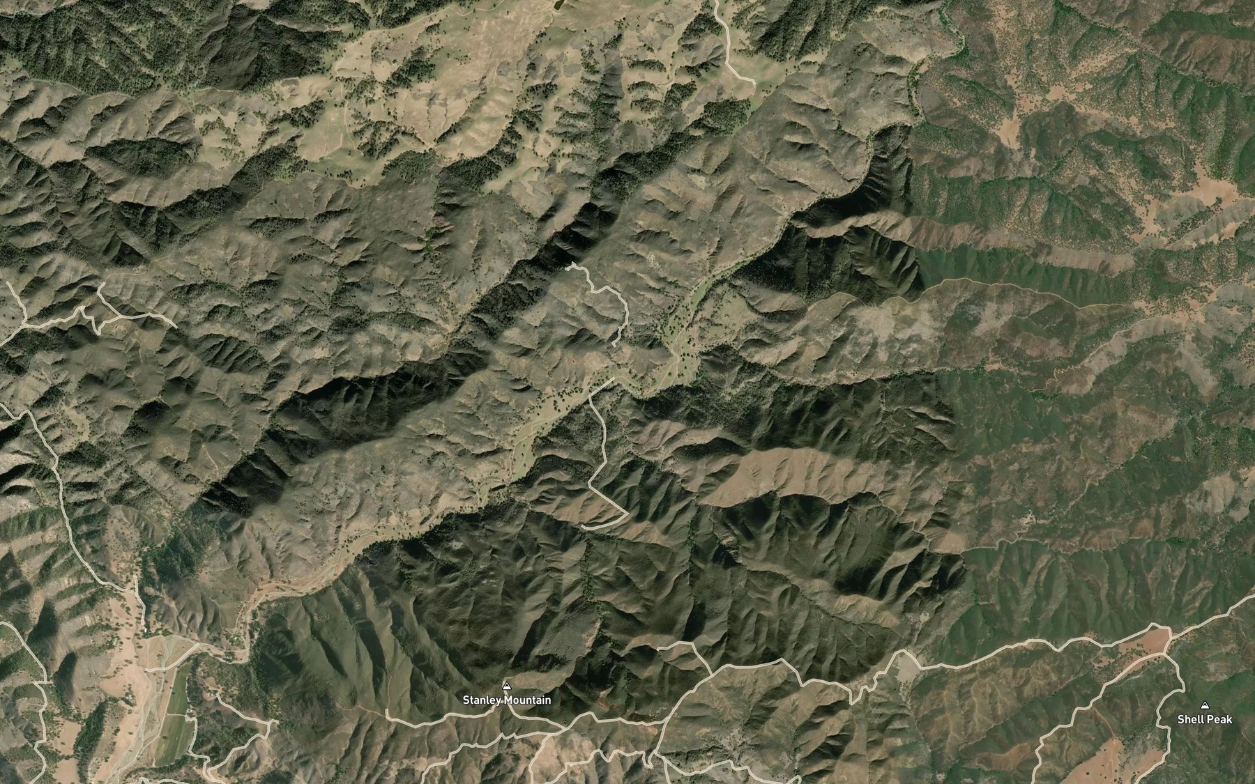 Satellite map of the Fish Creek