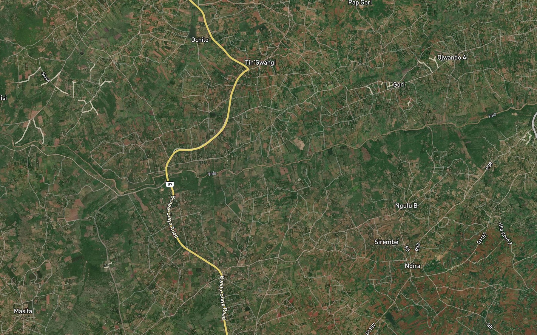 Satellite map of the Ochok