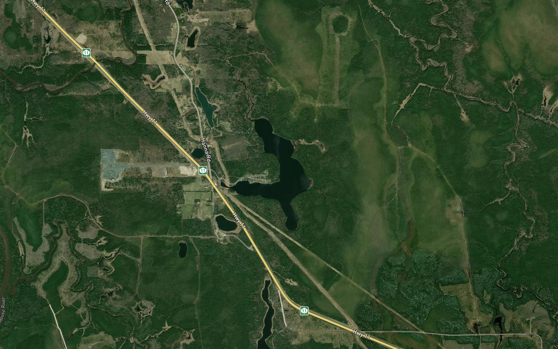 Satellite map of the Fletchers Lake