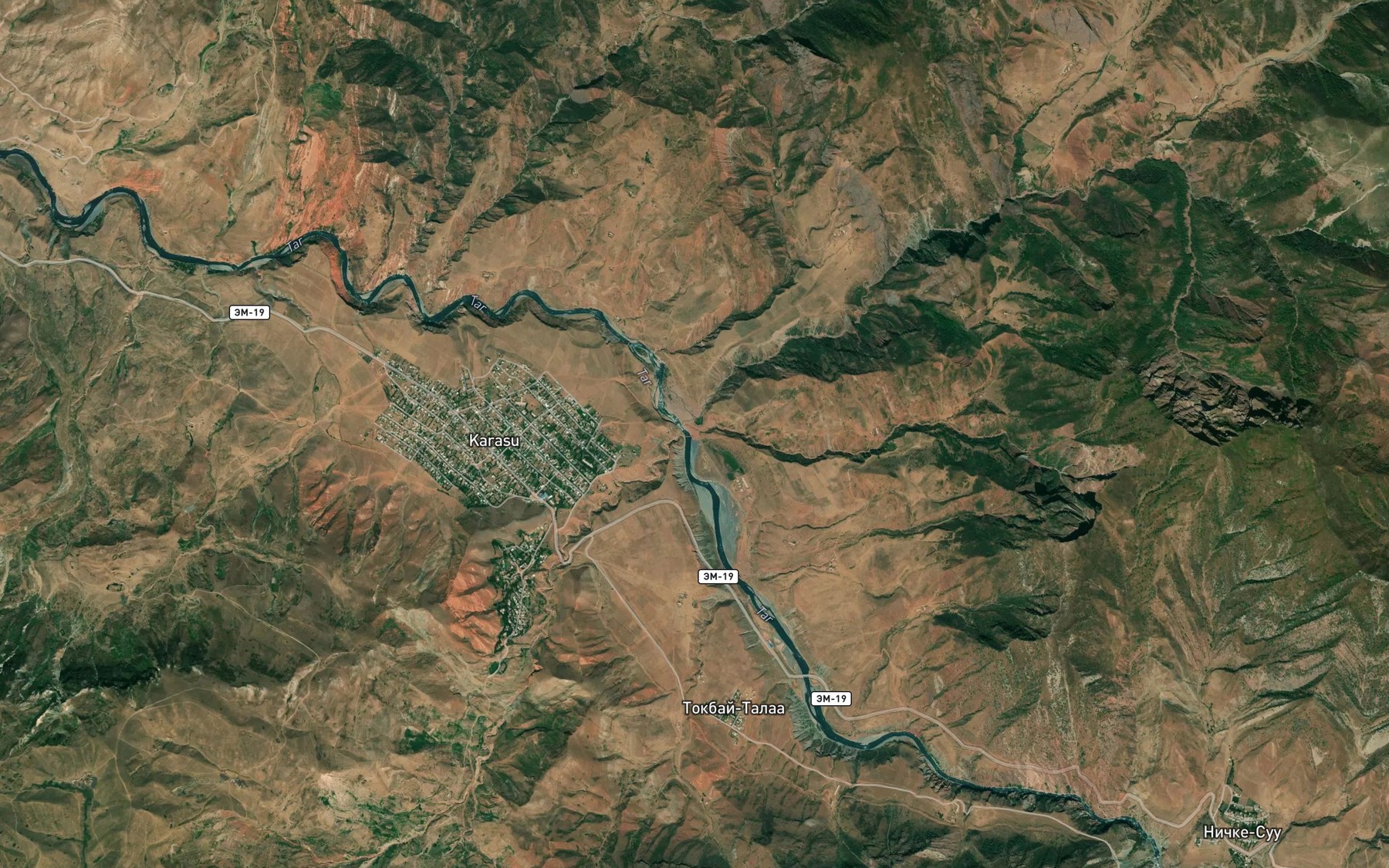 Satellite map of the Uch-Chat