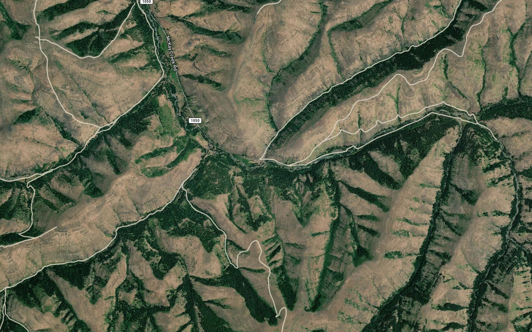 Satellite map of the Rail Creek