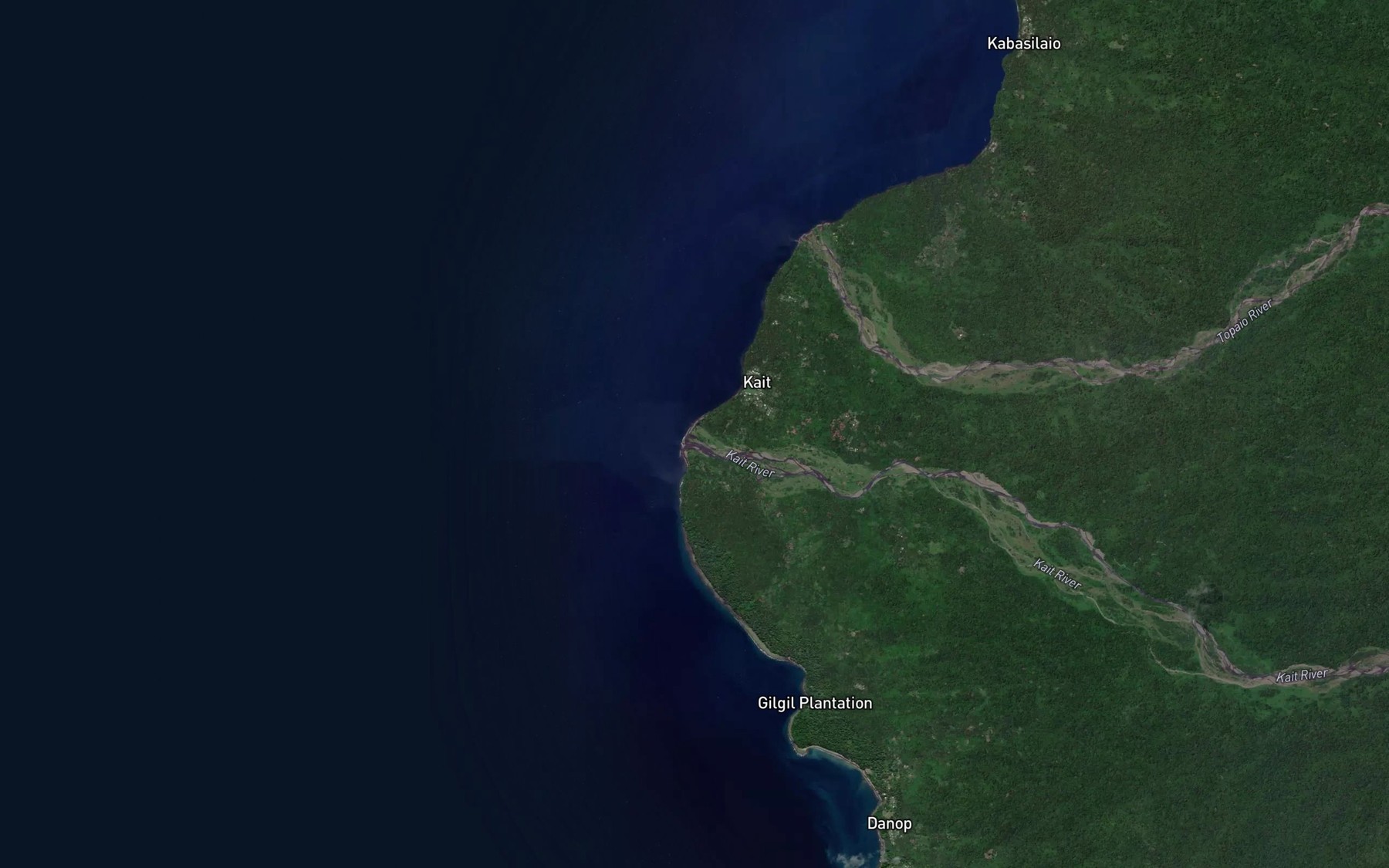 Satellite map of the Kait River