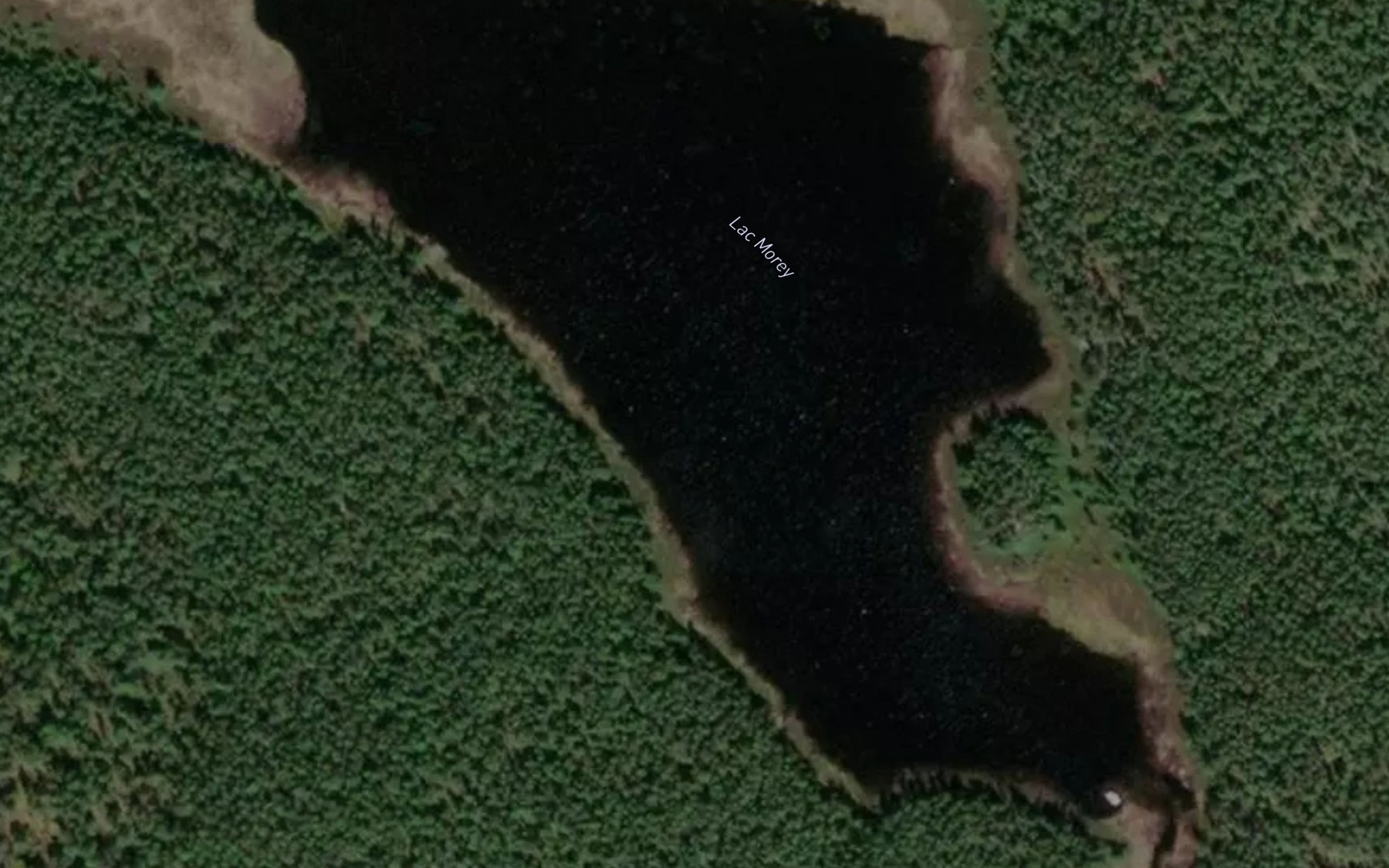 Satellite map of the Lac Morey