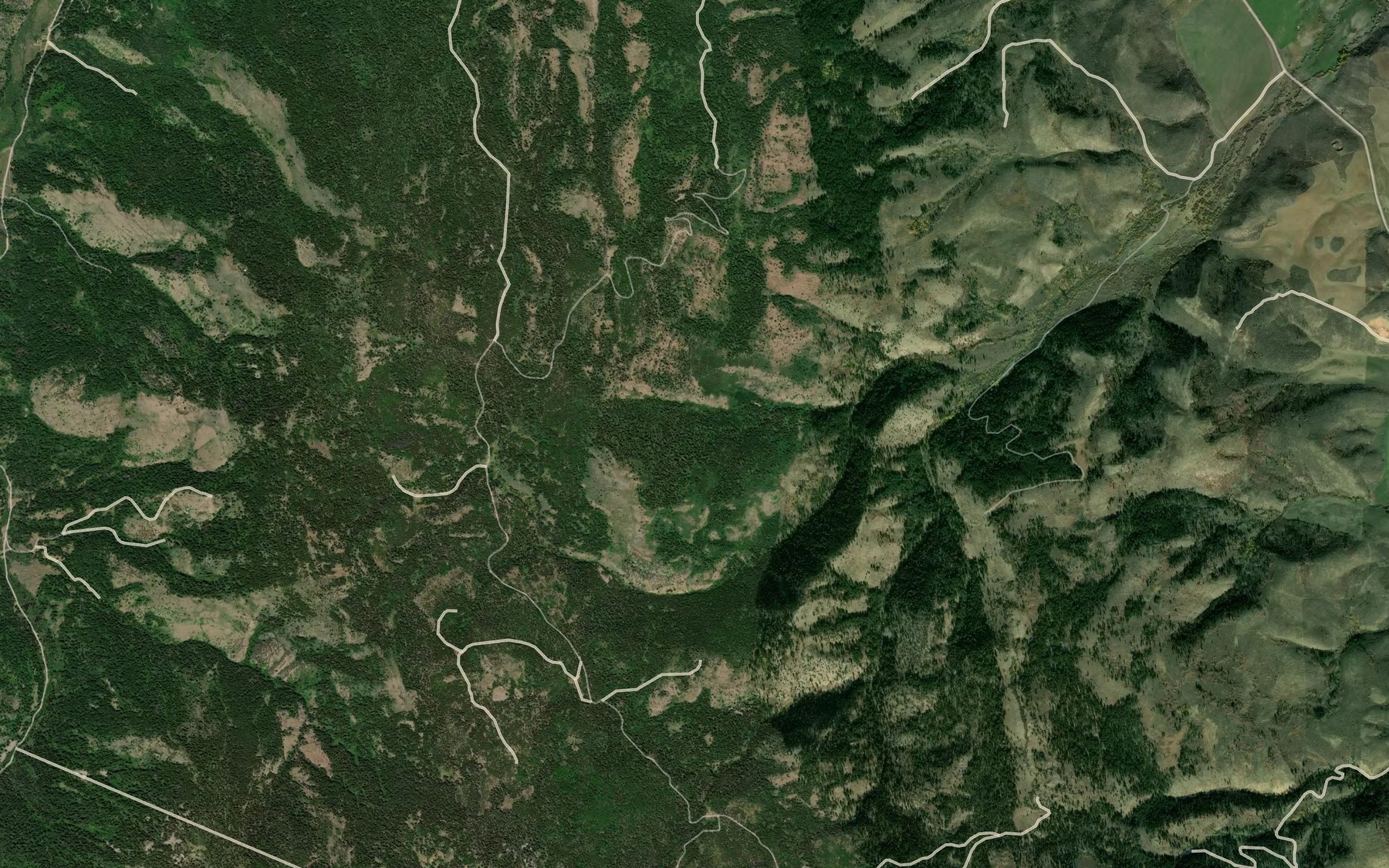 Satellite map of the Burnt Spring