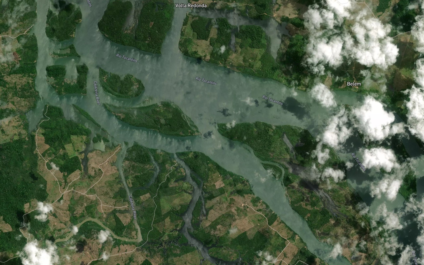 Satellite map of the Cachoeira do Ipixuna