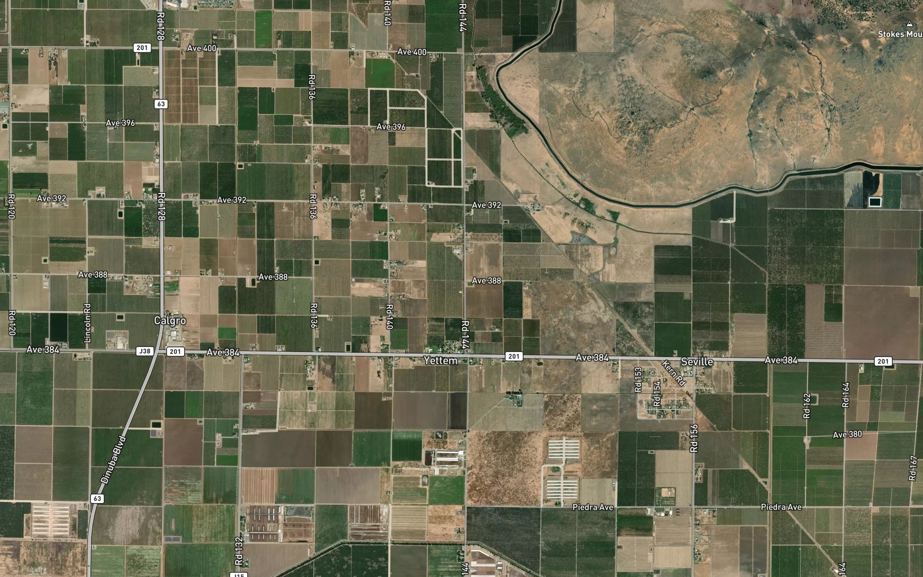 Satellite map of the Button Ditch