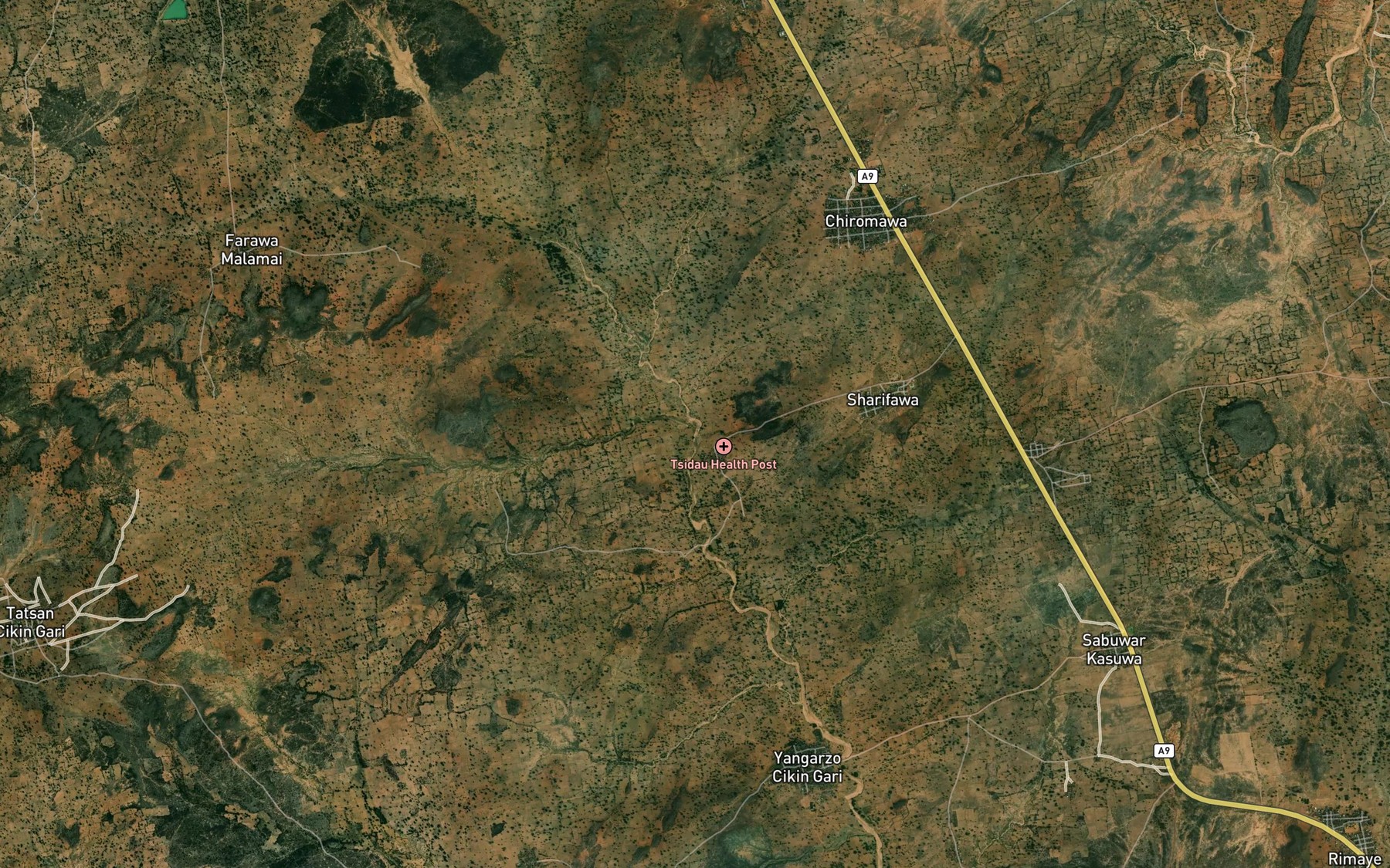 Satellite map of the River Chiromawa