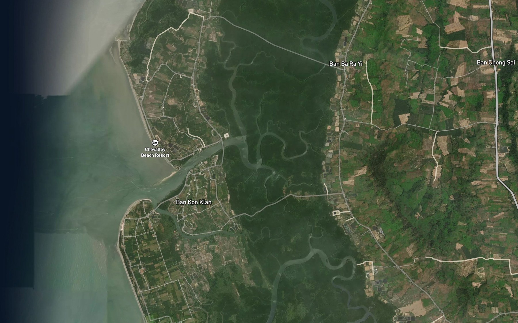 Satellite map of the Khlong Tha Yang