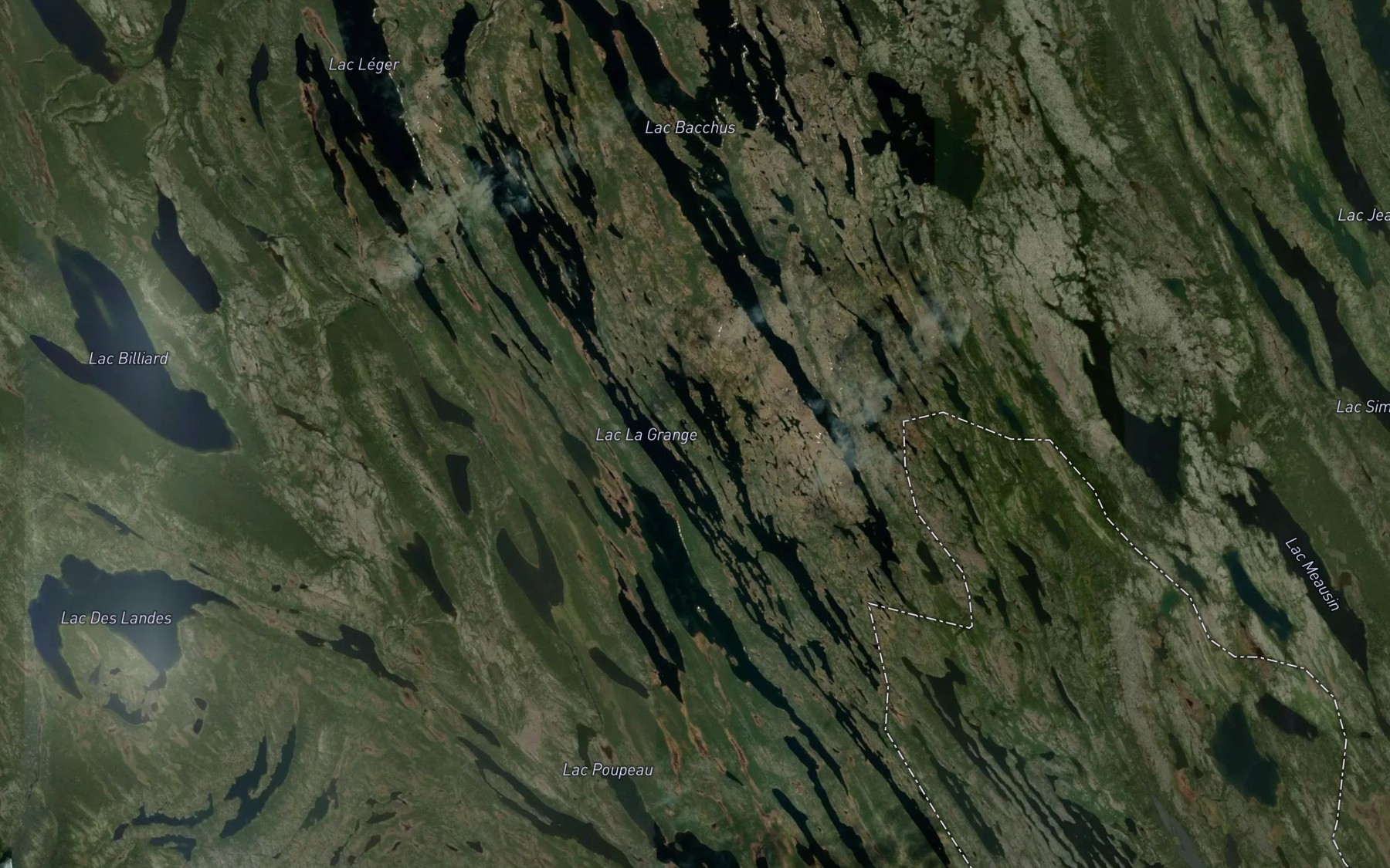 Satellite map of the Lac La Grange