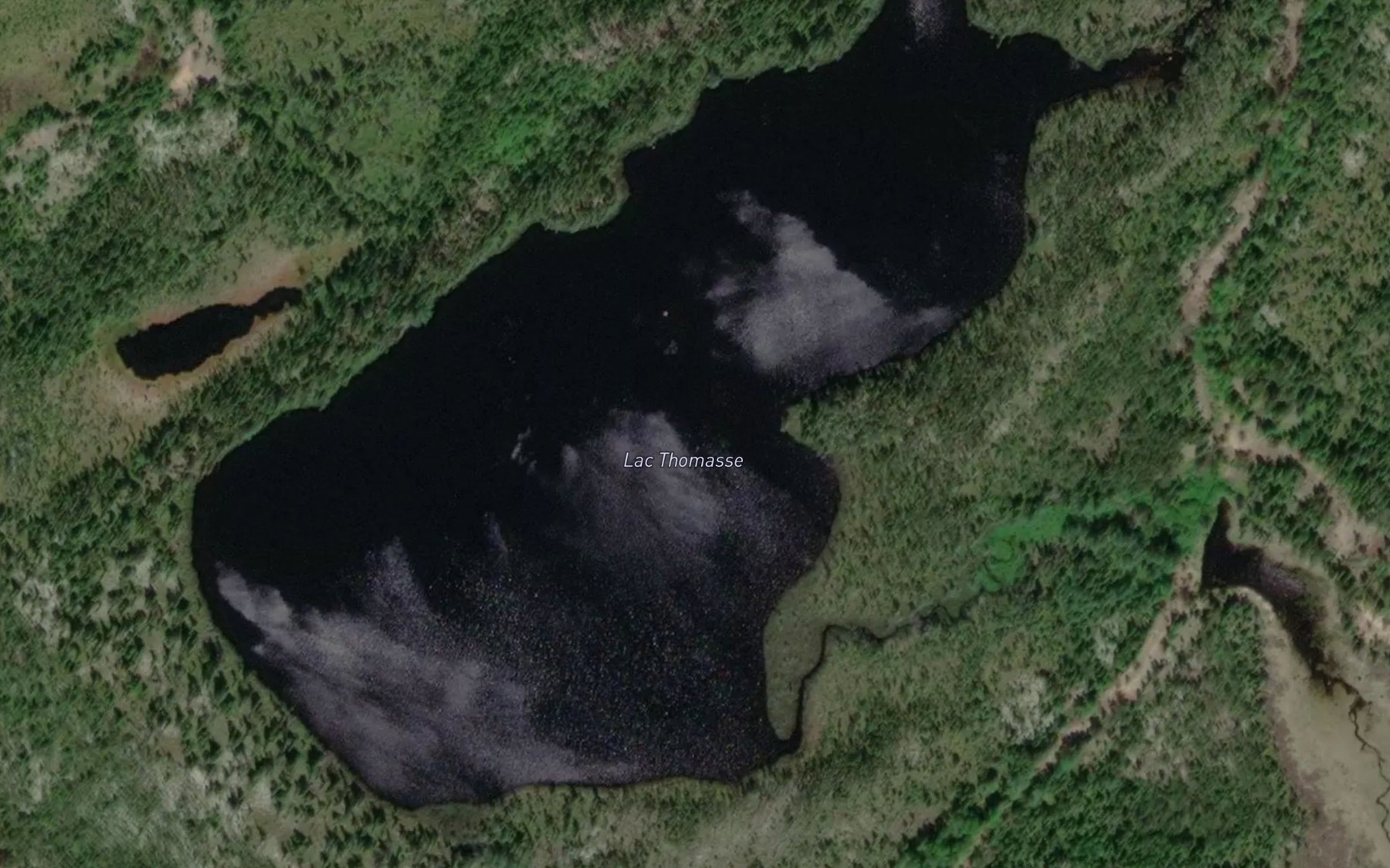 Satellite map of the Lac Thomasse