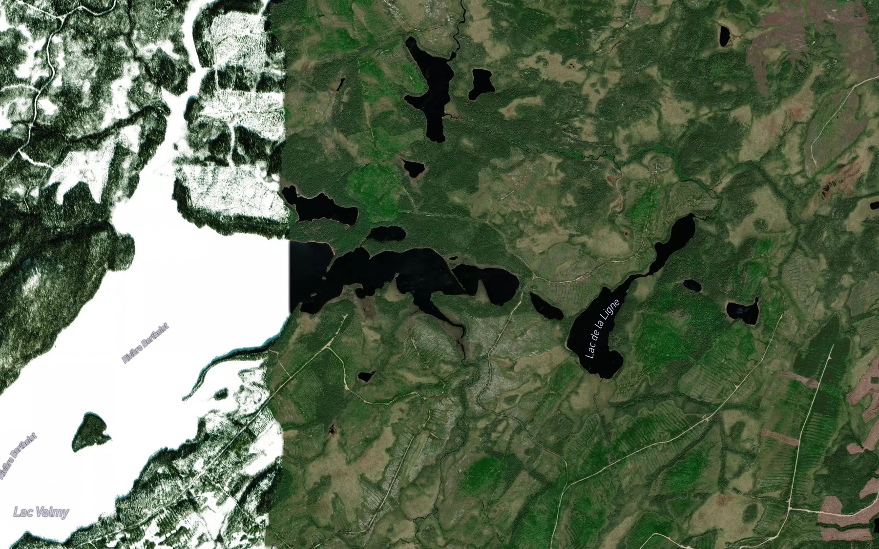 Satellite map of the Ruisseau Godbout