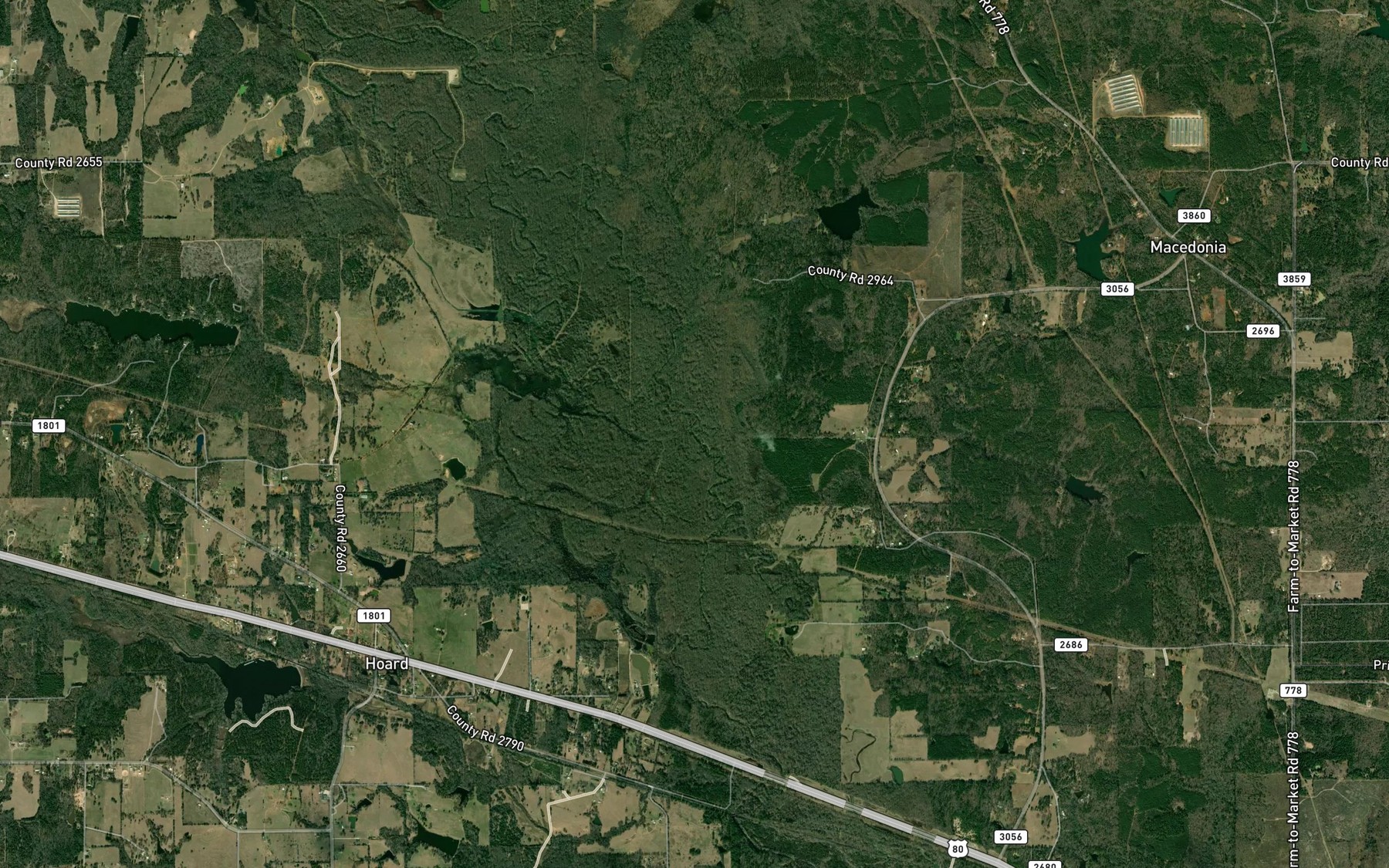 Satellite map of the Rock Falls Creek