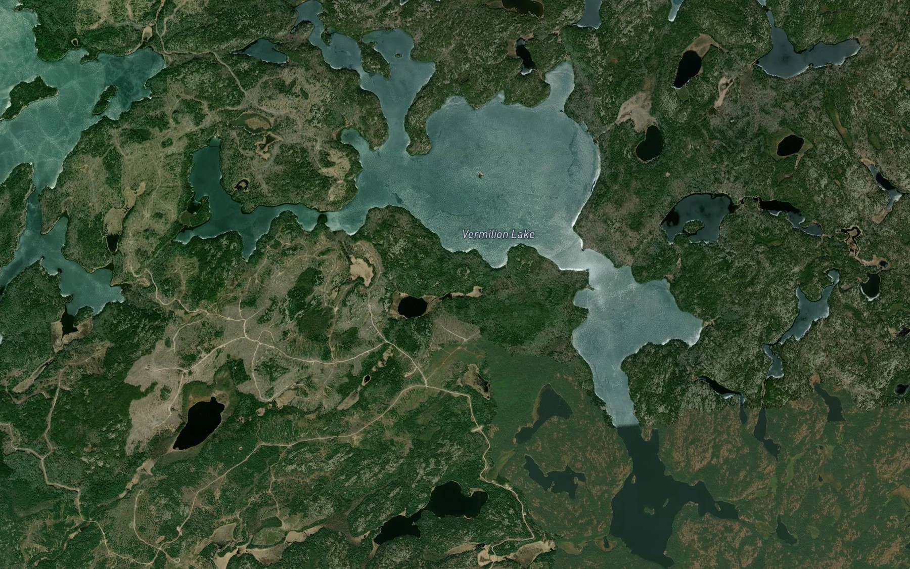 Satellite map of the Vermilion Lake