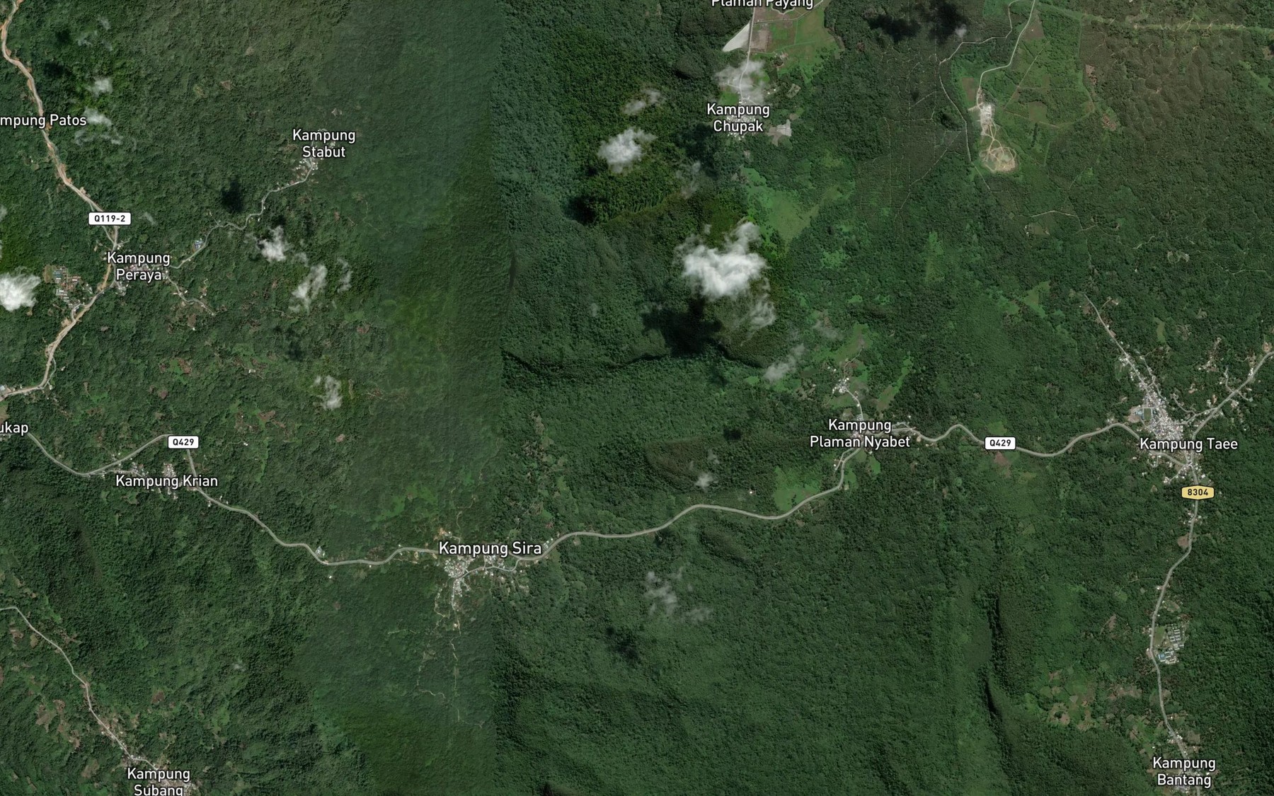 Satellite map of the Sungai Baku-au