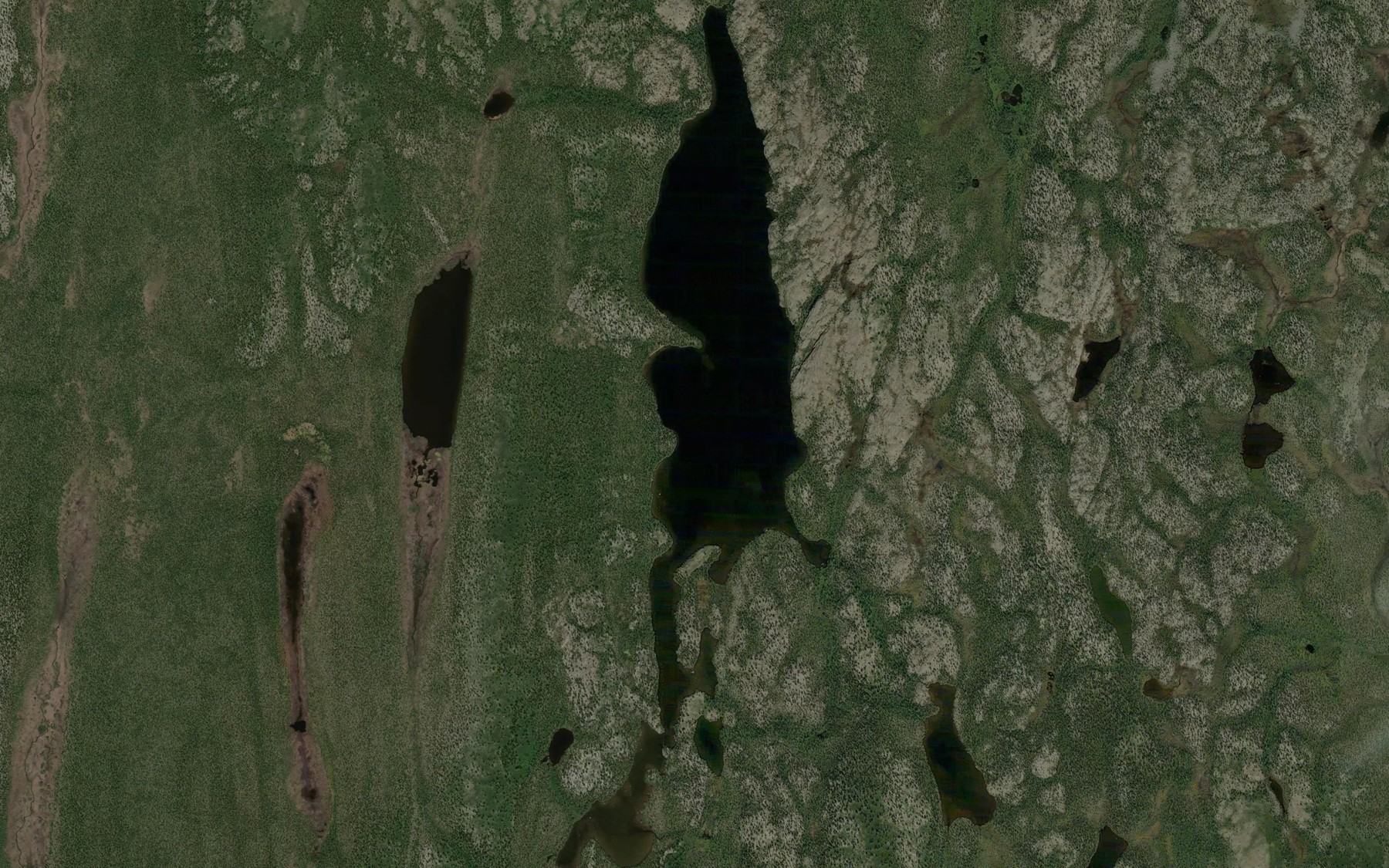 Satellite map of the Lac Puskwastikusu Upikwayipanan