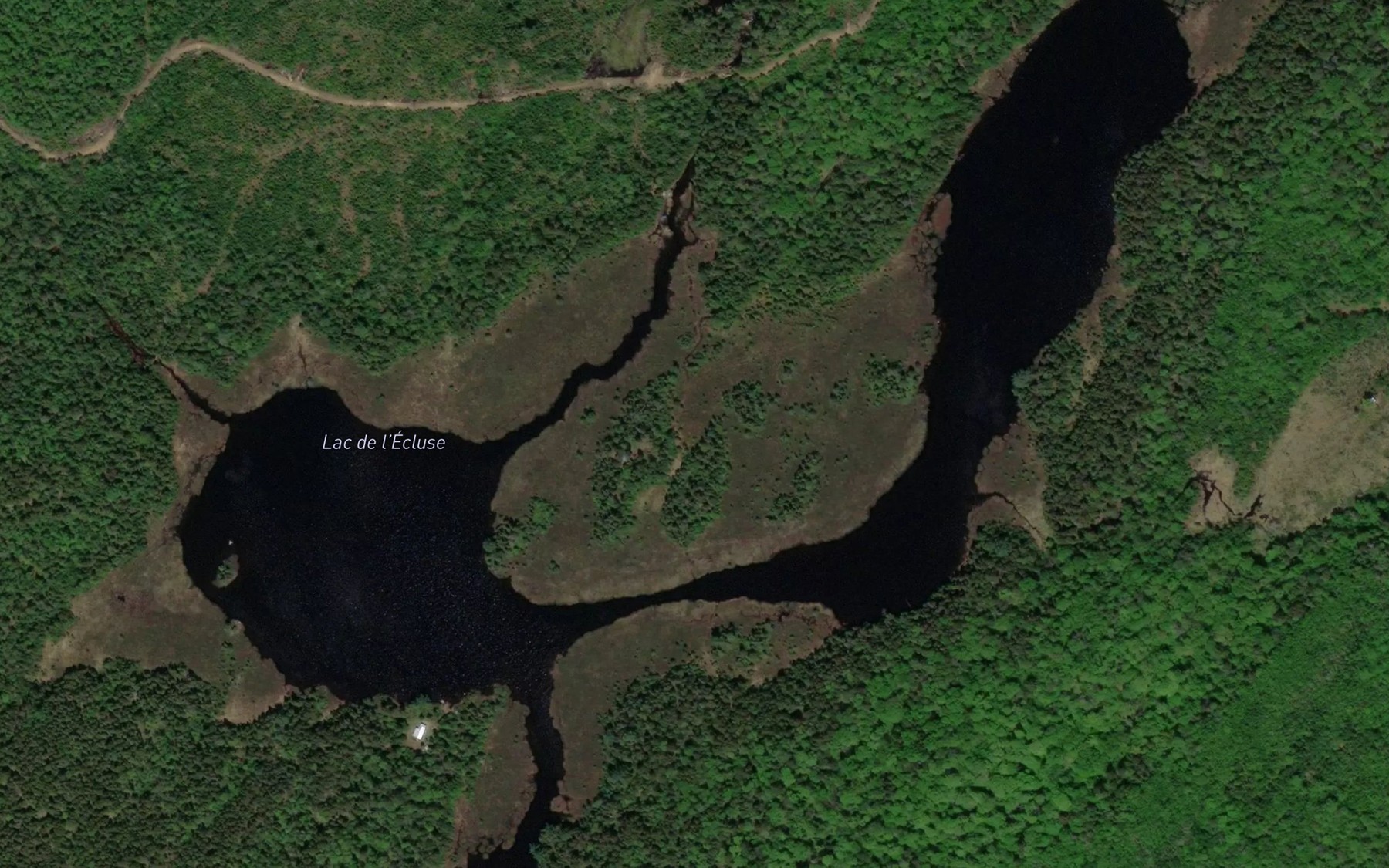 Satellite map of the Lac de l'Ecluse