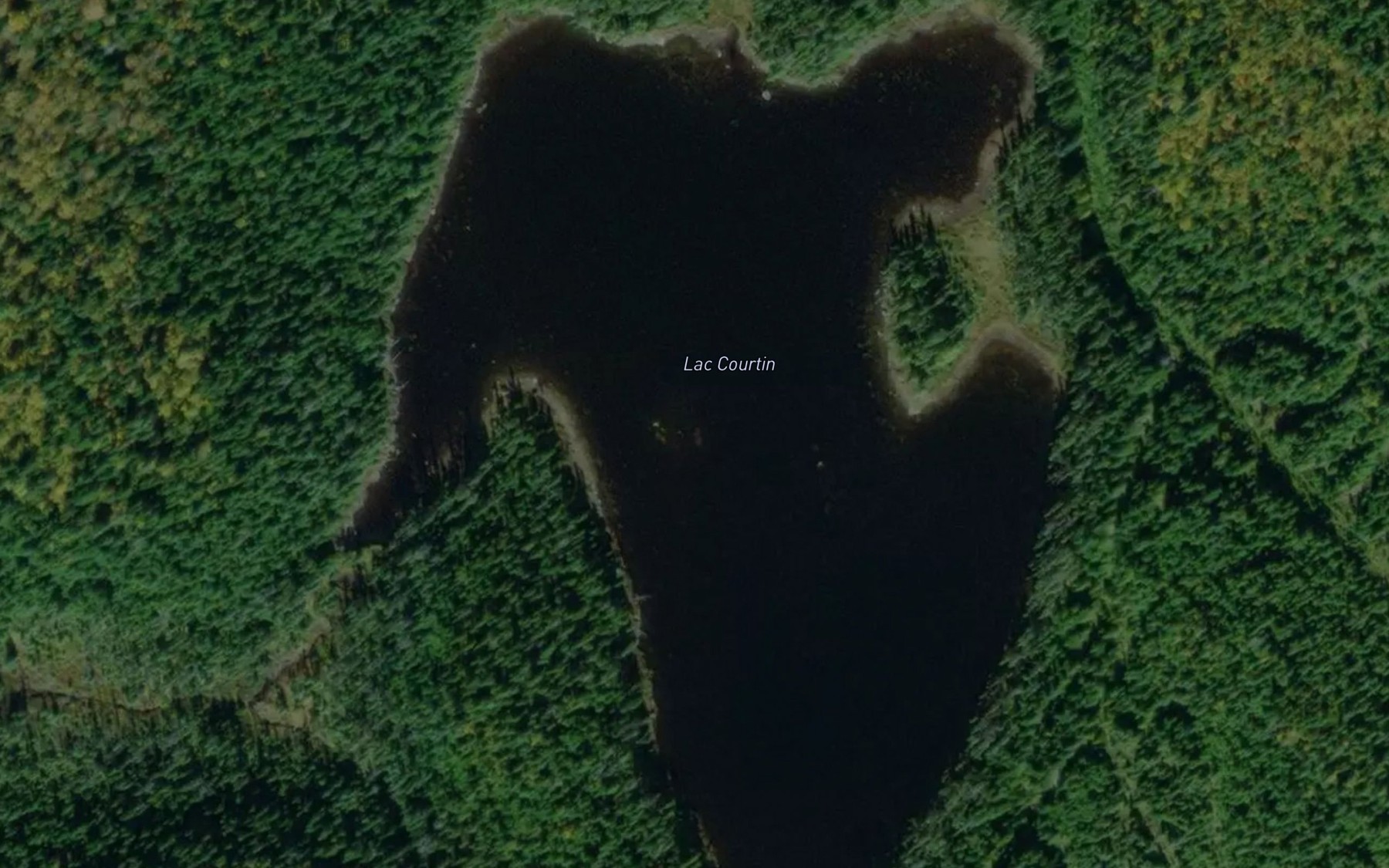 Satellite map of the Lac Courtin