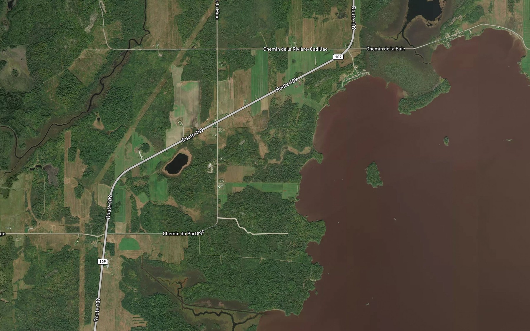 Satellite map of the Ruisseau Mainville
