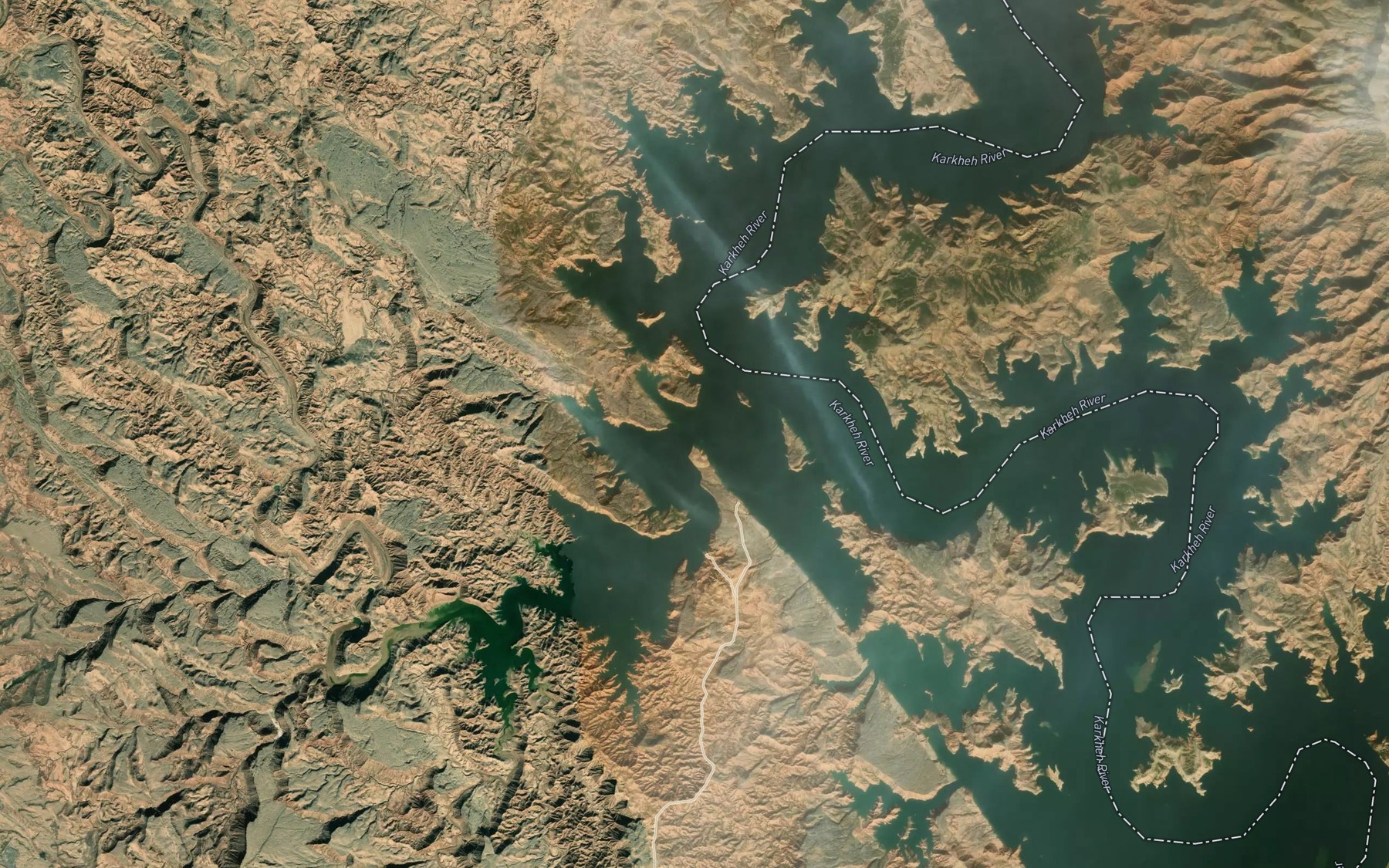 Satellite map of the Ab-e Fath