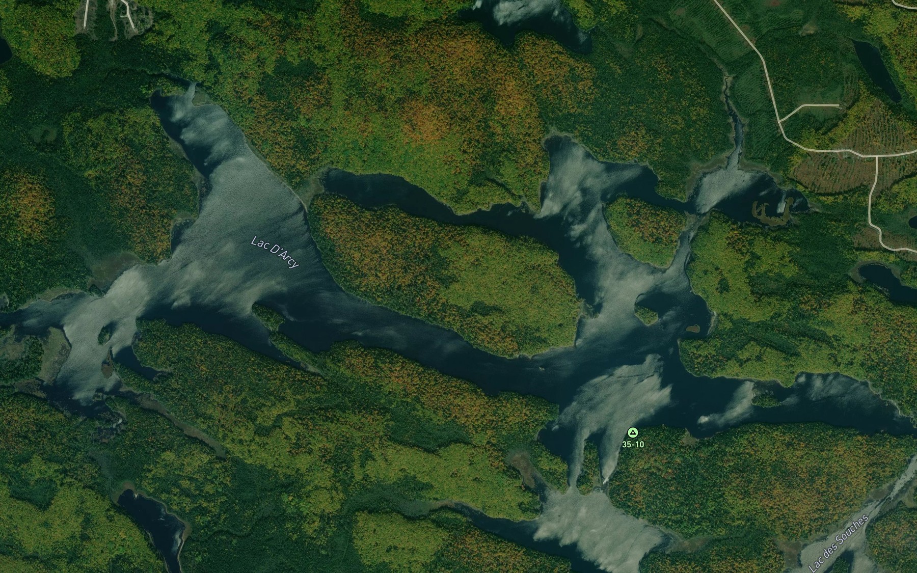 Satellite map of the Lac D'Arcy