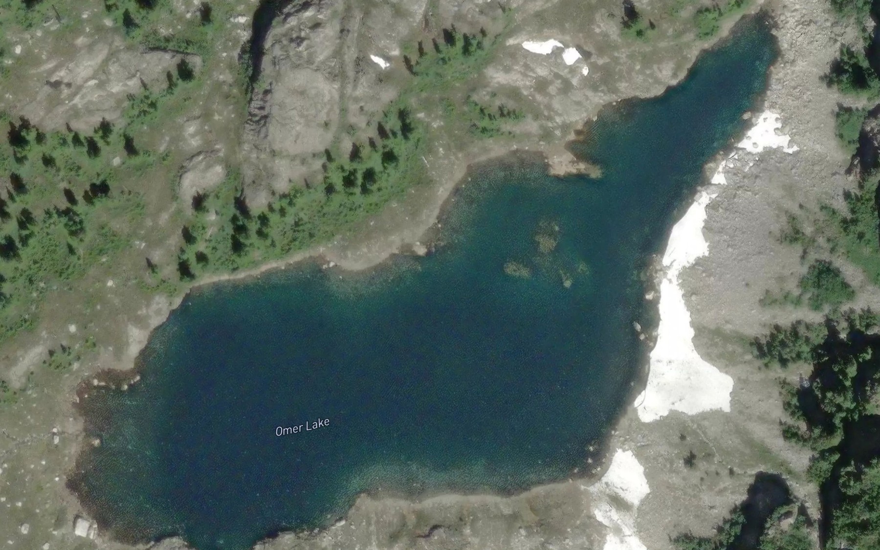 Satellite map of the Omer Lake
