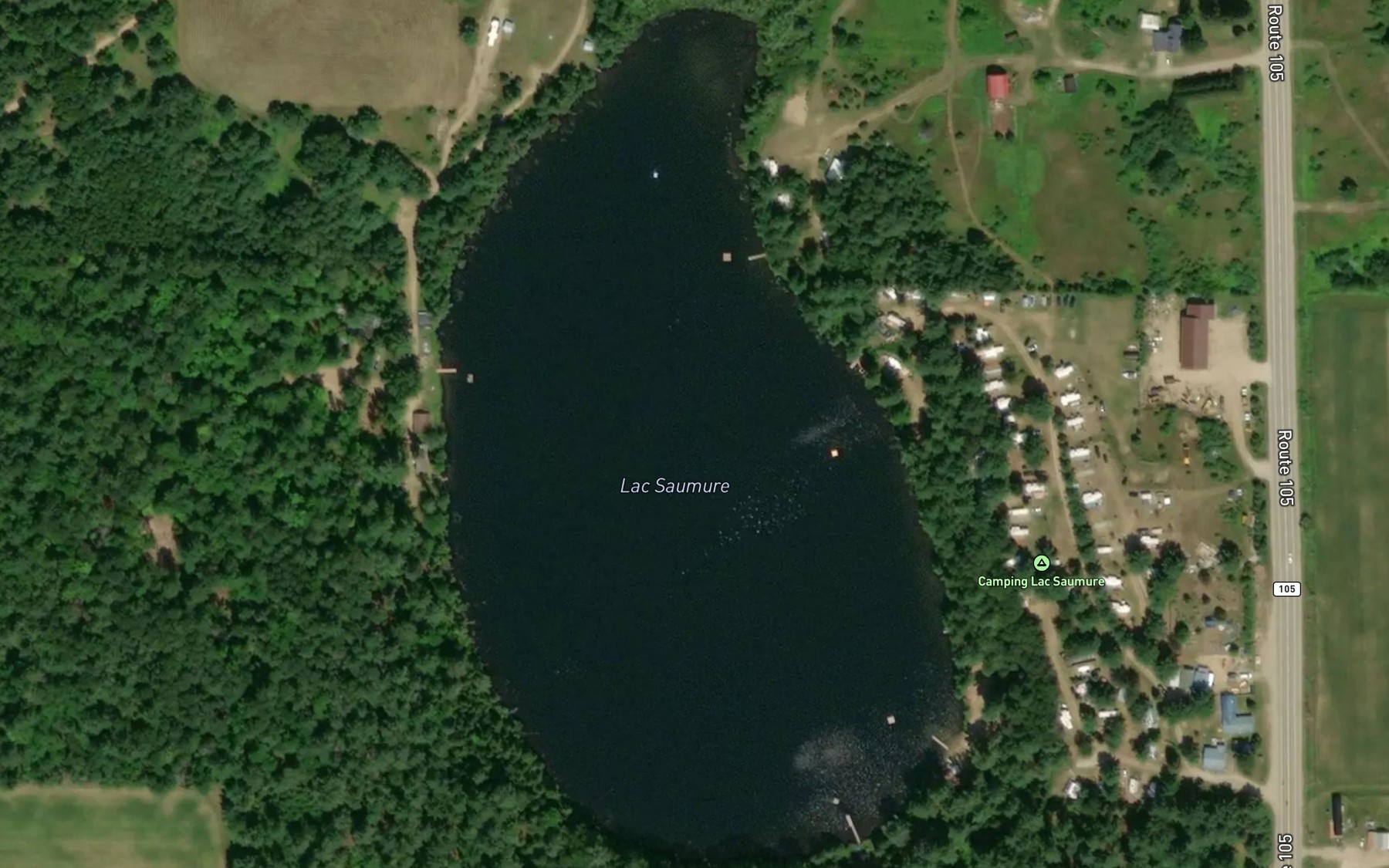 Satellite map of the Lac Saumure