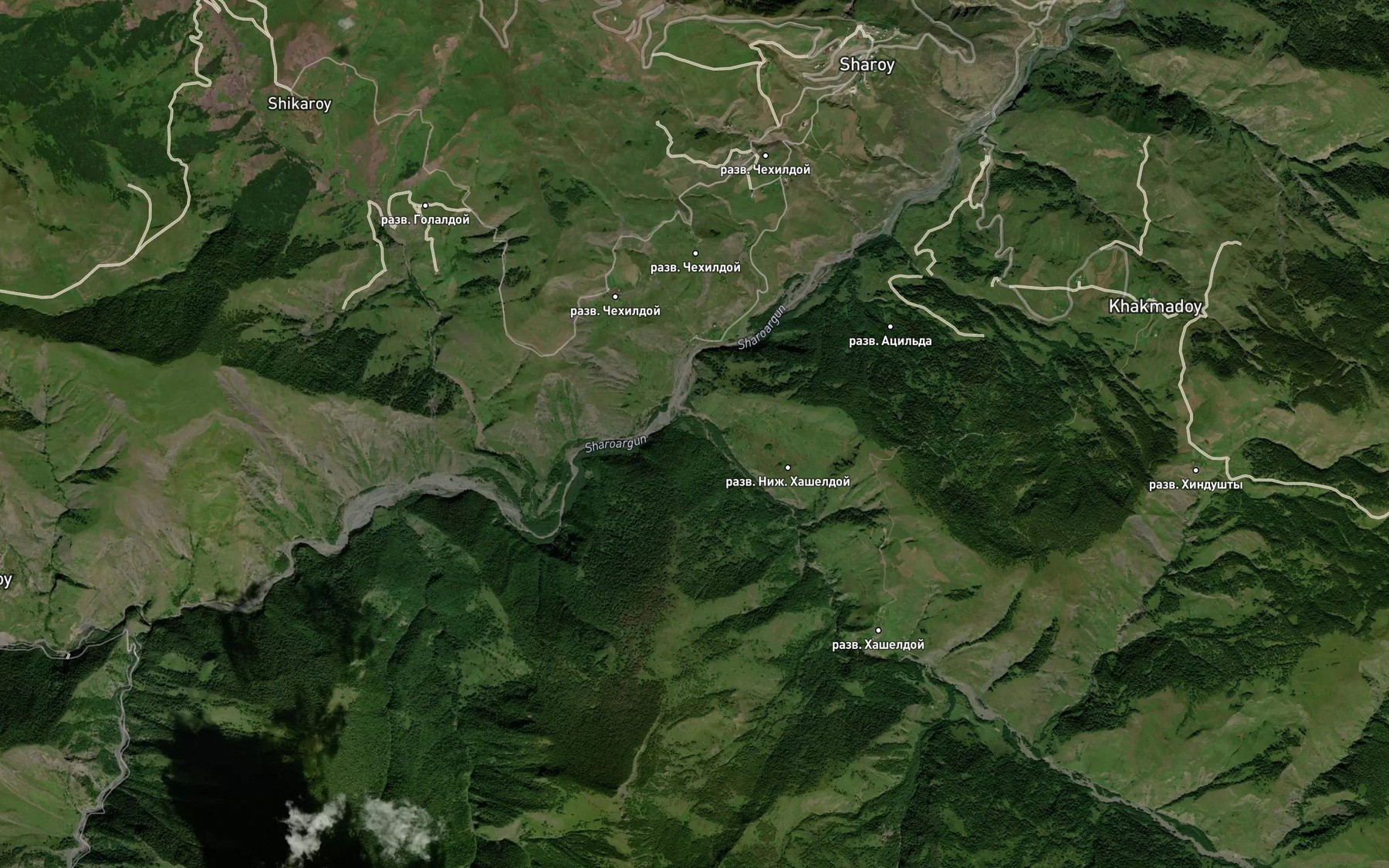 Satellite map of the Khasheldoyakhk